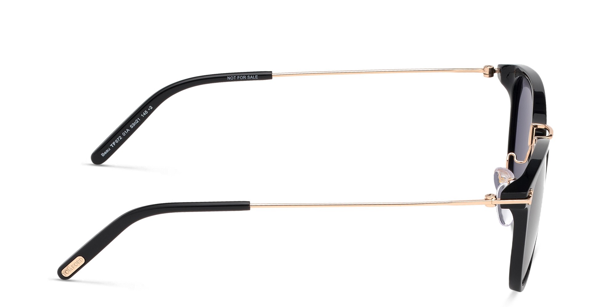 TOM FORD Square Sunglasses in Black – Product Photo 3