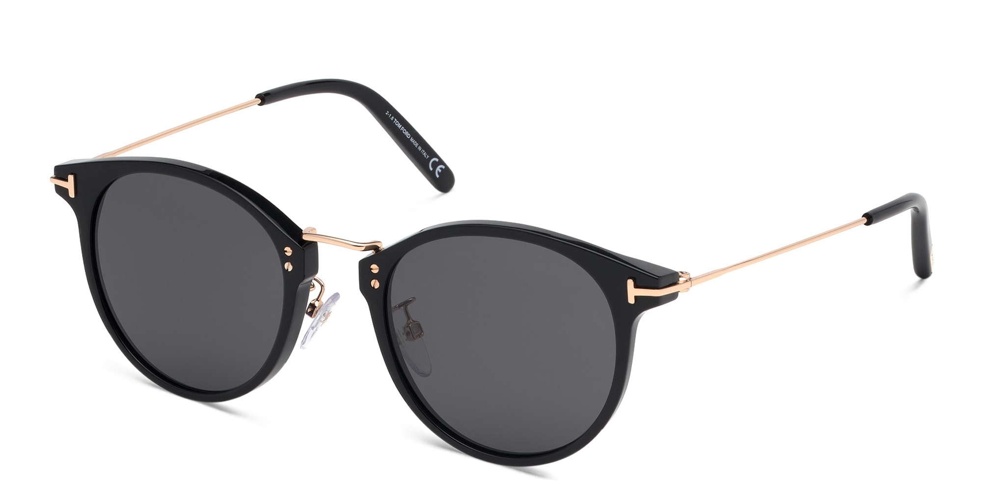TOM FORD Round Sunglasses in Black – Product Photo 2