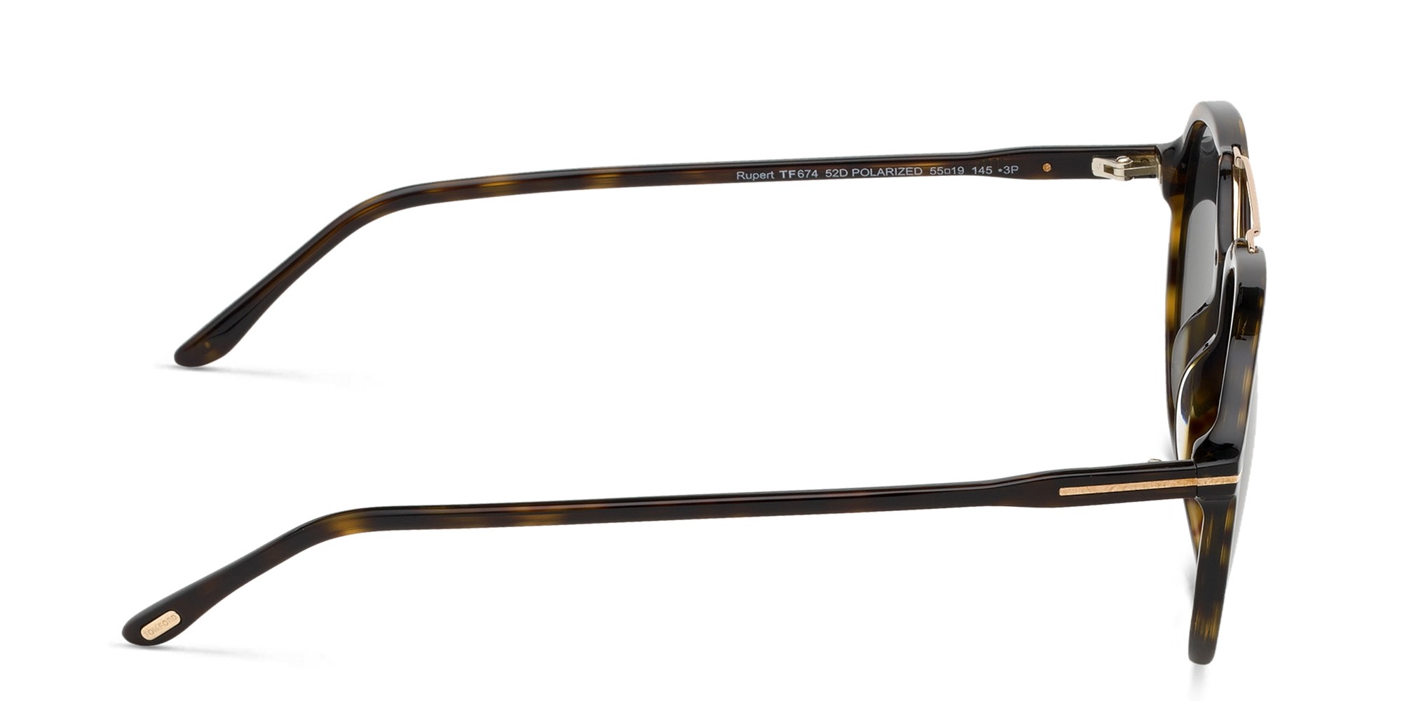 TOM FORD Aviator Sunglasses in Dark Havana – Product Photo 3