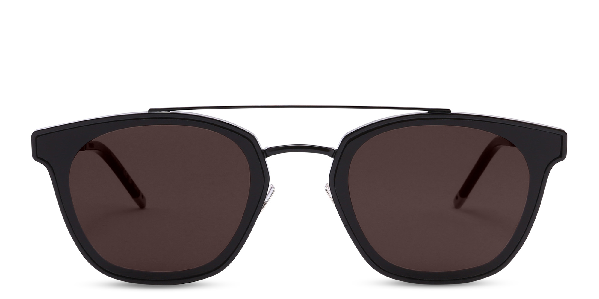 Shop SAINT LAURENT Round Sunglasses in Black online.