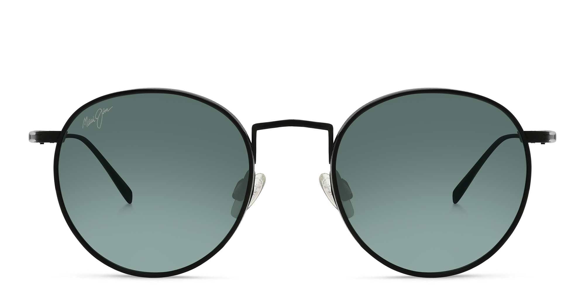 Shop Maui Jim Nautilus Unisex Round Sunglasses in Black online.