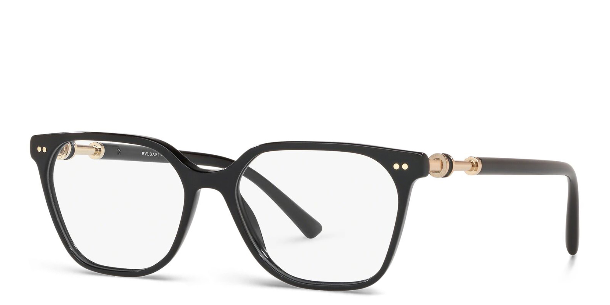 BVLGARI Rectangle Eyeglasses in Black – Product Photo 2