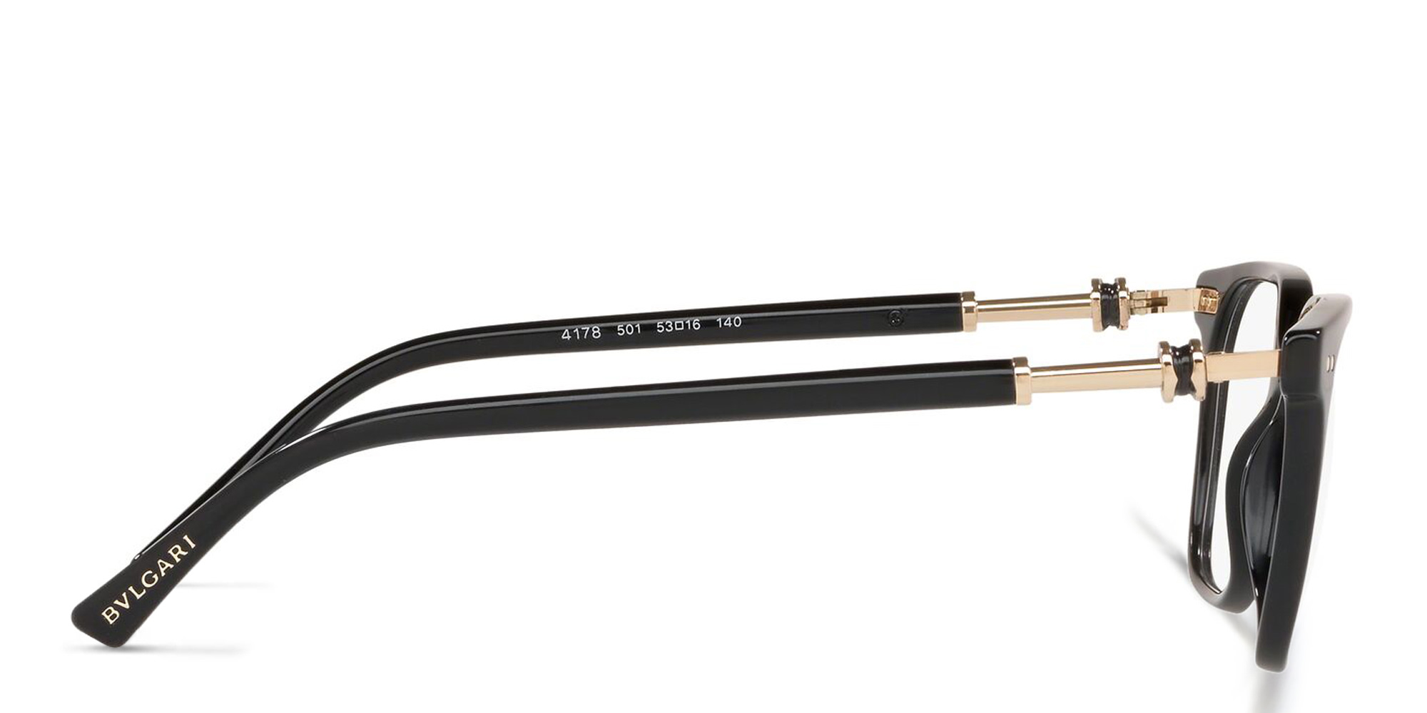 BVLGARI Rectangle Eyeglasses in Black – Product Photo 3