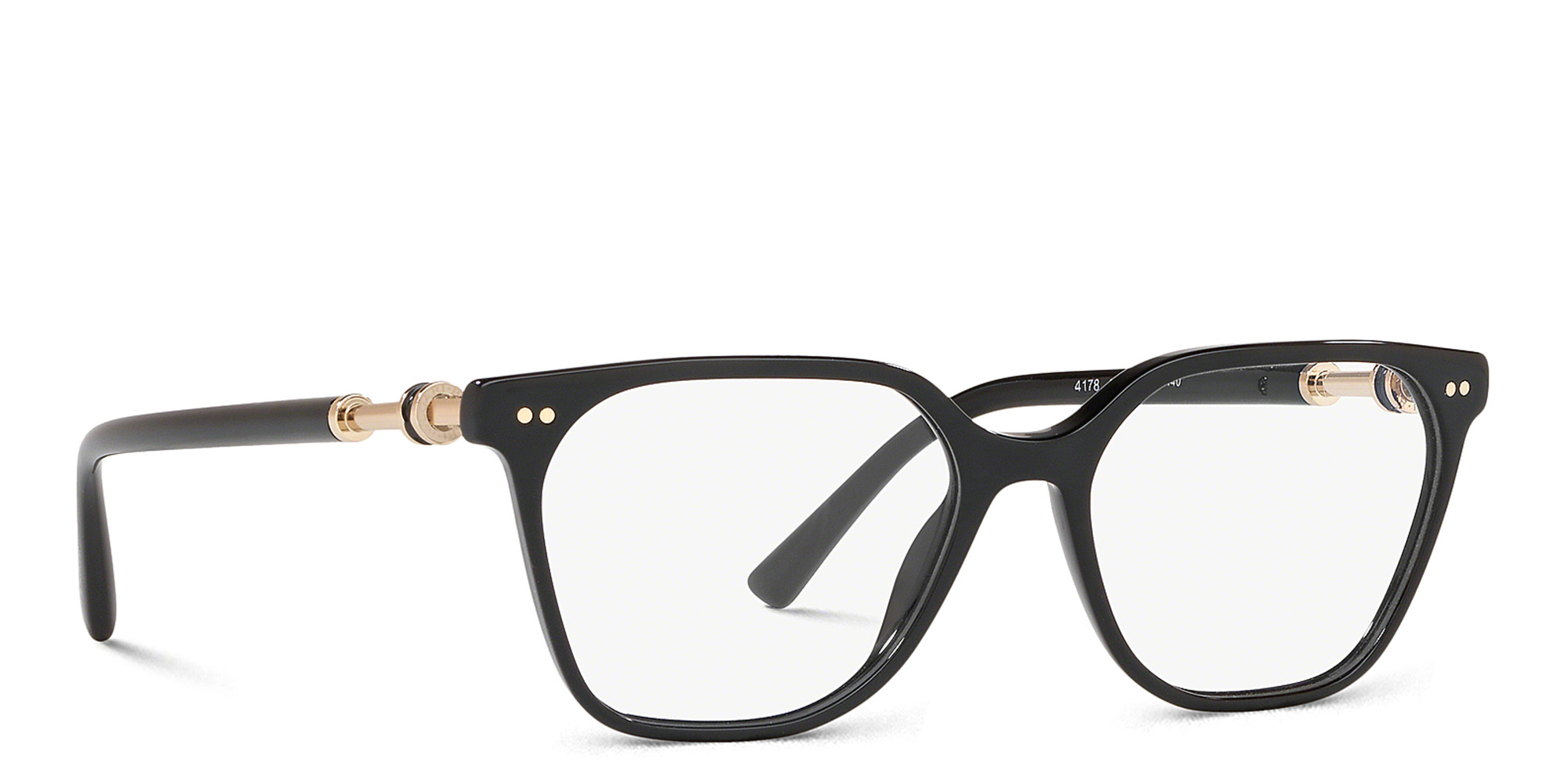BVLGARI Rectangle Eyeglasses in Black – Product Photo 4