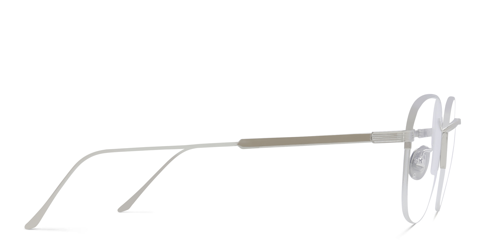 Cartier Signature 'C'de Cartier Half-Rim Eyeglasses in Silver – Product Photo 3