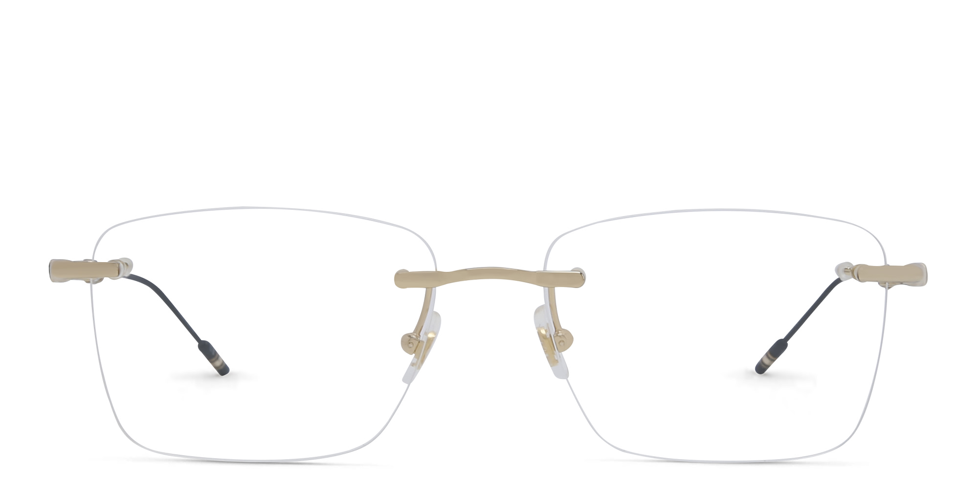 MONTBLANC Rimless Rectangle Eyeglasses in Gold – Product Photo 1