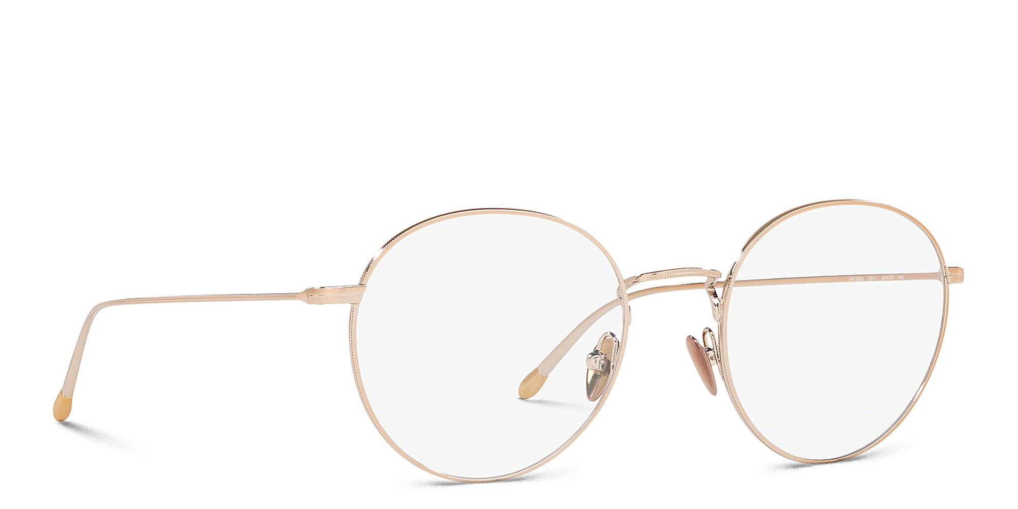 GIORGIO ARMANI Round Eyeglasses in Gold – Product Photo 4