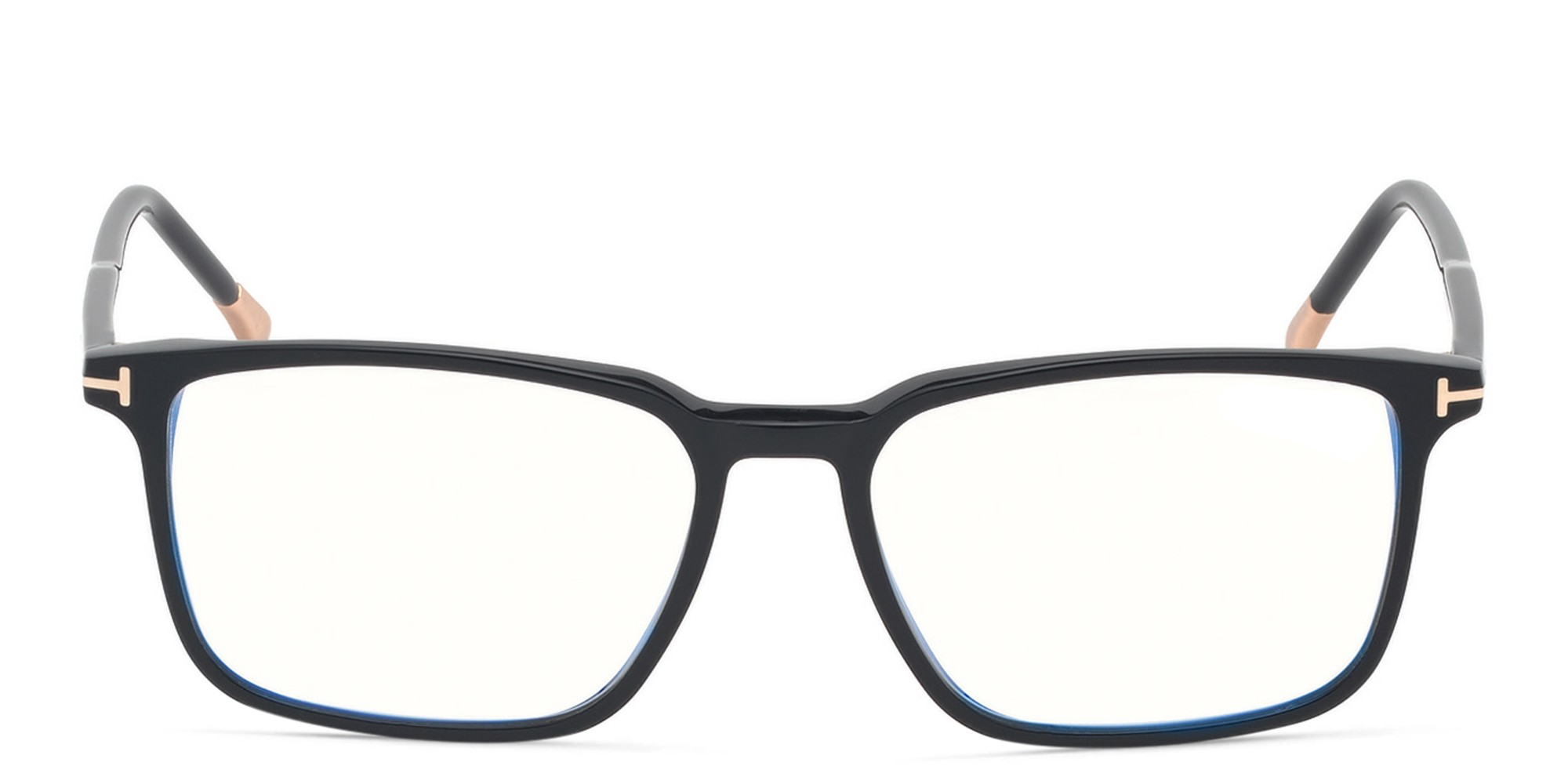 TOM FORD Rectangle Eyeglasses in Shiny Black – Product Photo 1