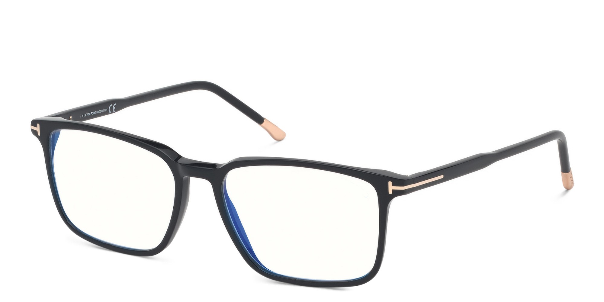 TOM FORD Rectangle Eyeglasses in Shiny Black – Product Photo 2