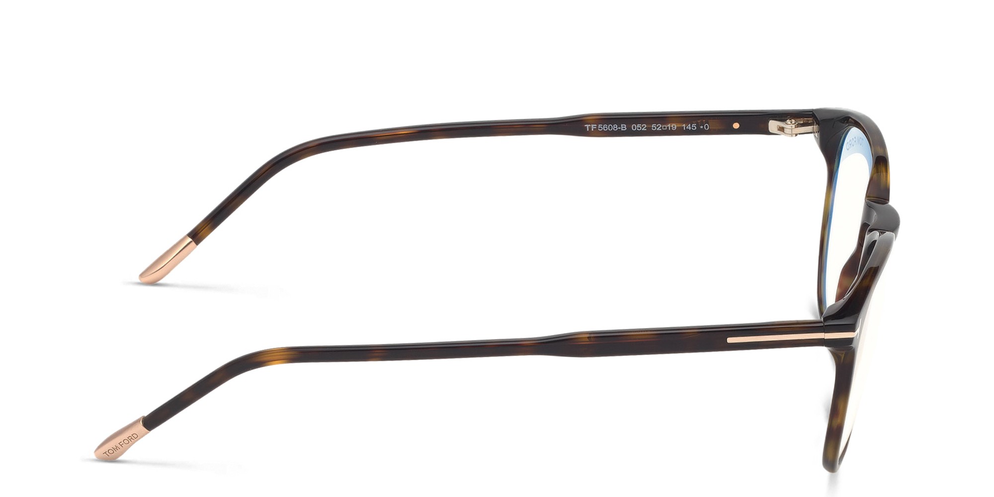 TOM FORD Round Eyeglasses in Dark Havana – Product Photo 3
