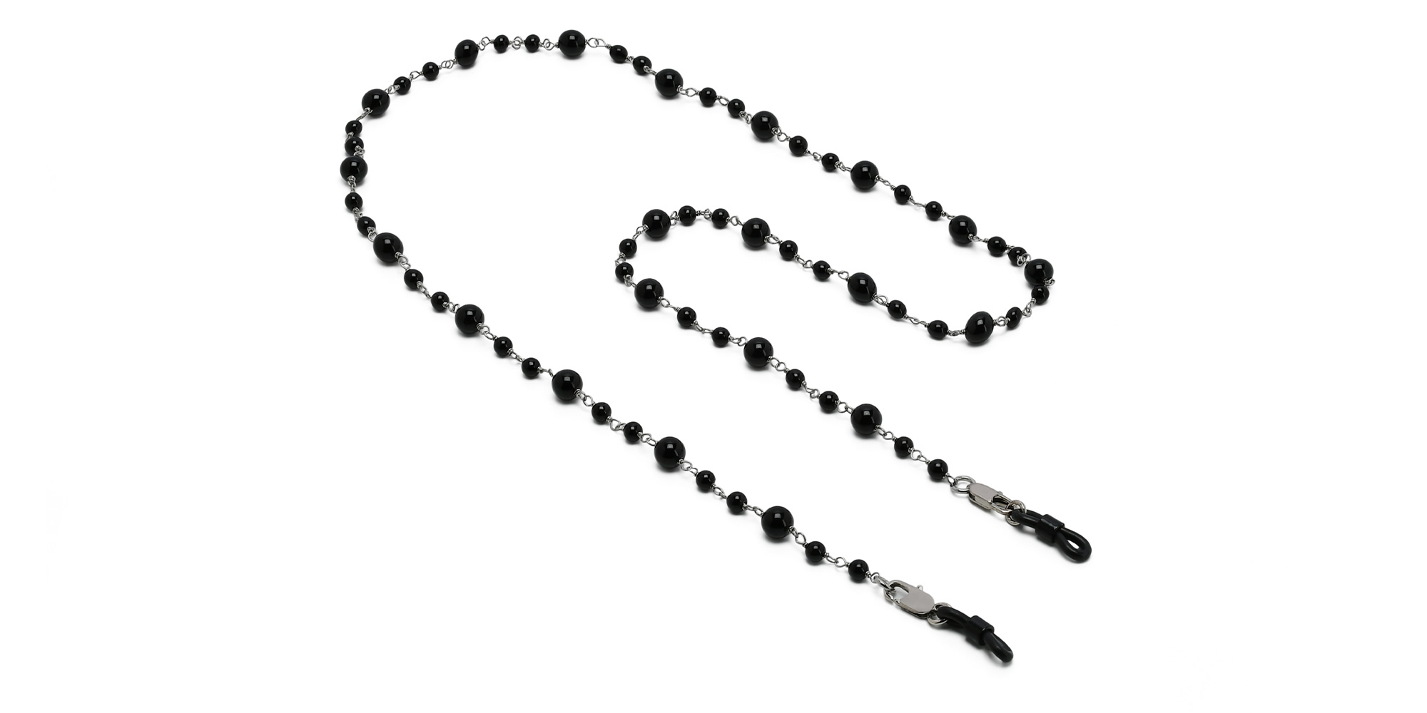 Uoptic Onyx & Stainless Steel Glasses Chain – Product Photo 1