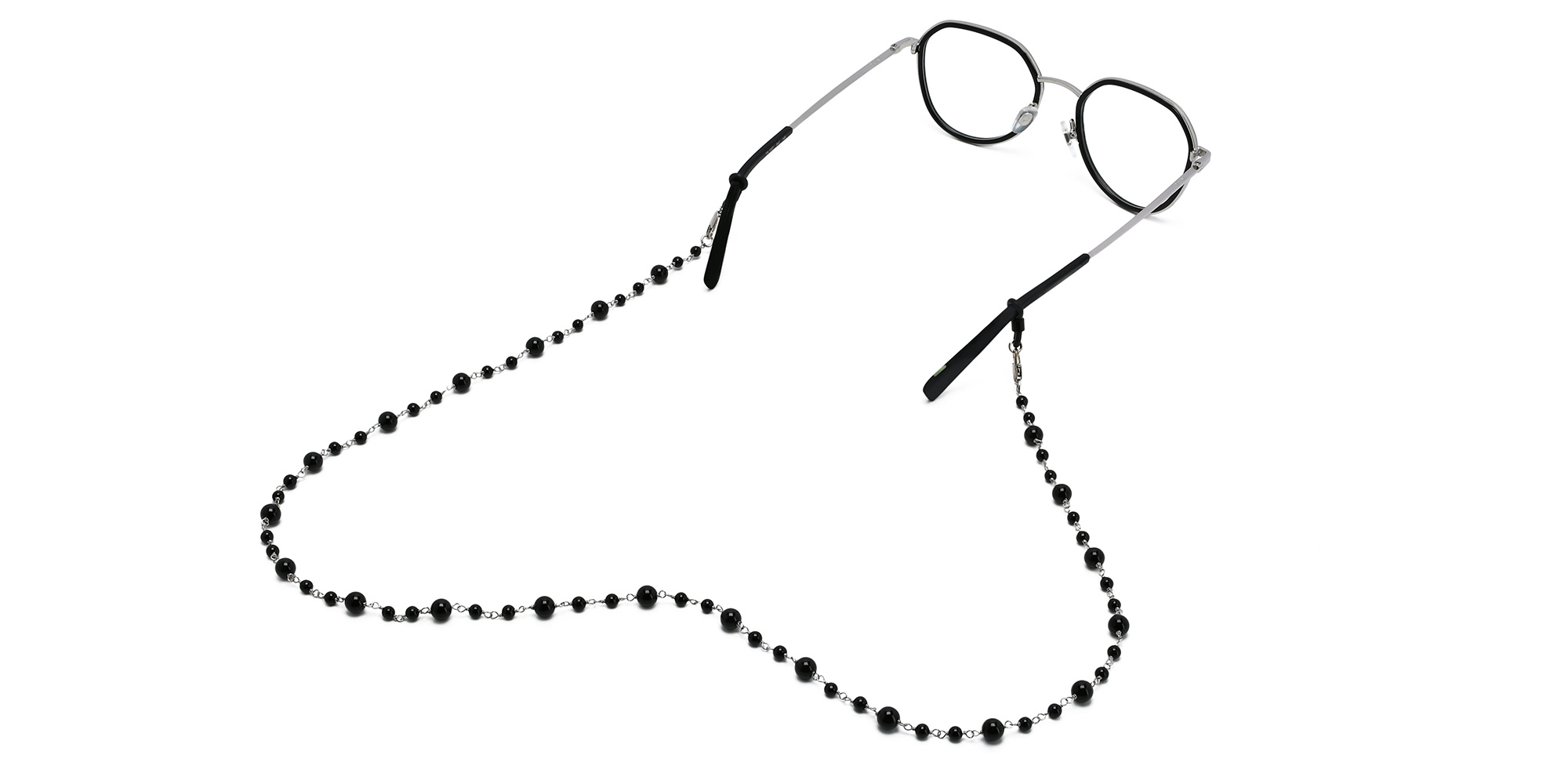 Uoptic Onyx & Stainless Steel Glasses Chain – Product Photo 4