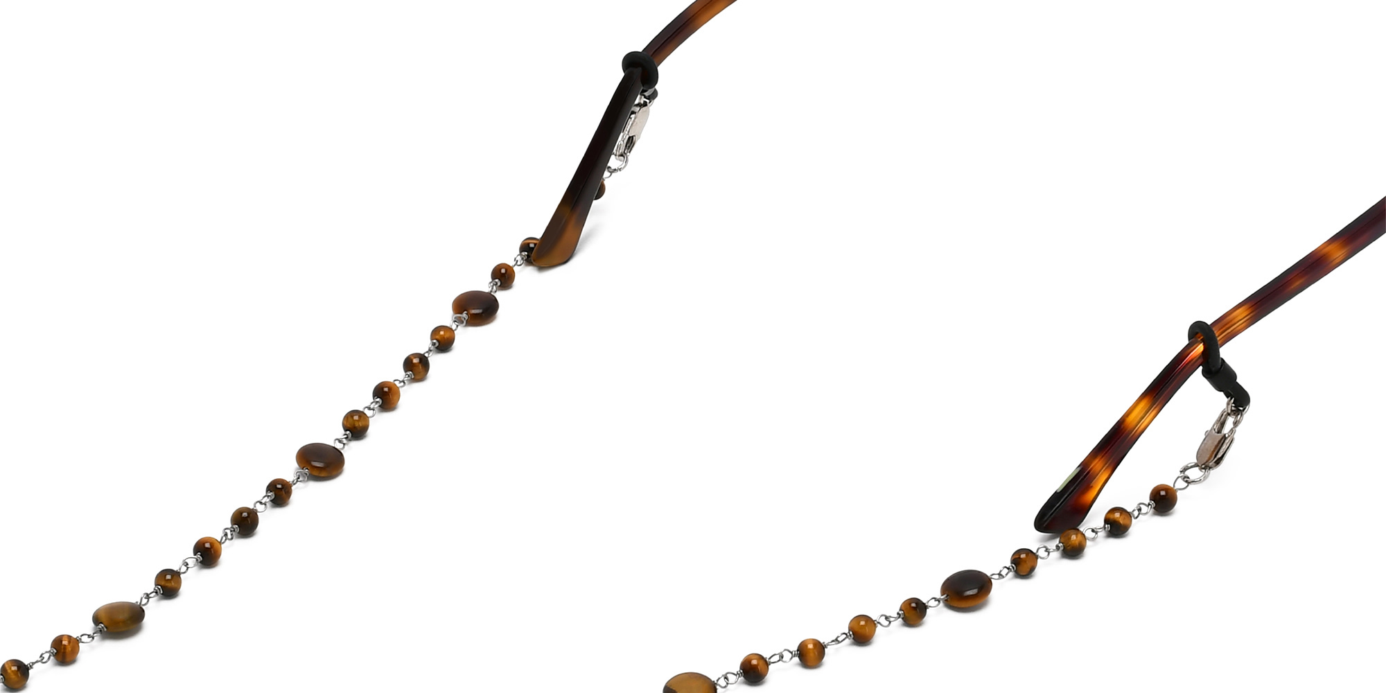 سلسلة نظارات من الستانلس ستيل وأحجار عين النمر من يو أوبتيك - صورة المنتج 3