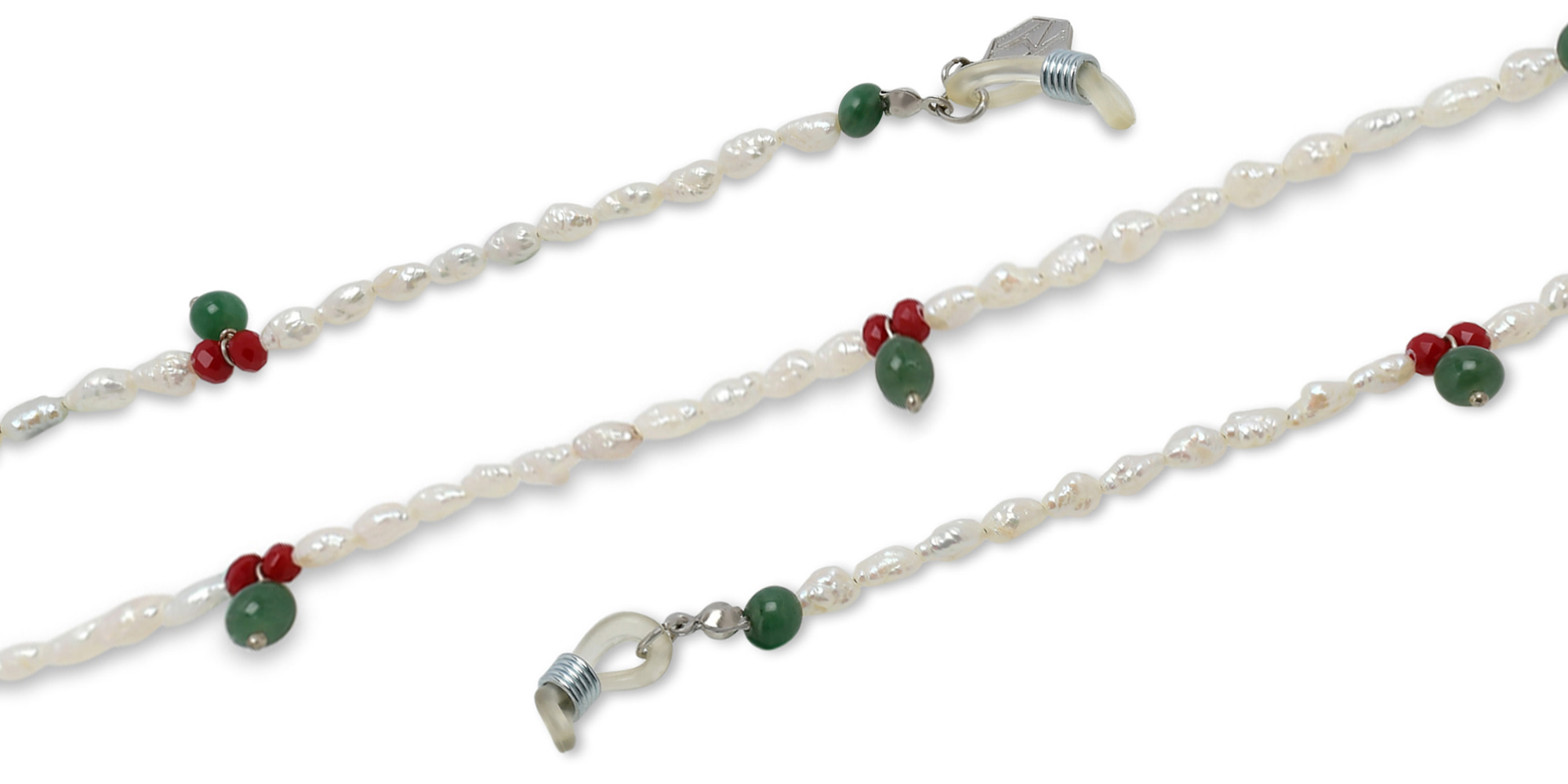 Shop The RICCI DISTRICT Natural Pearls & Jade Glasses Chain online.