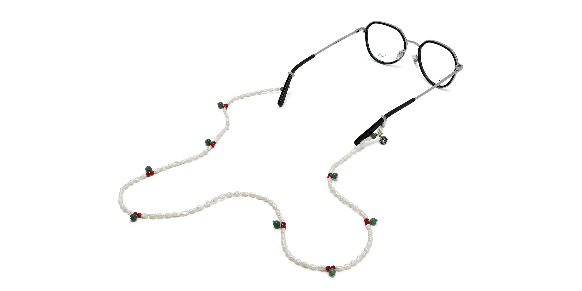 Shop The RICCI DISTRICT Natural Pearls & Jade Glasses Chain online.