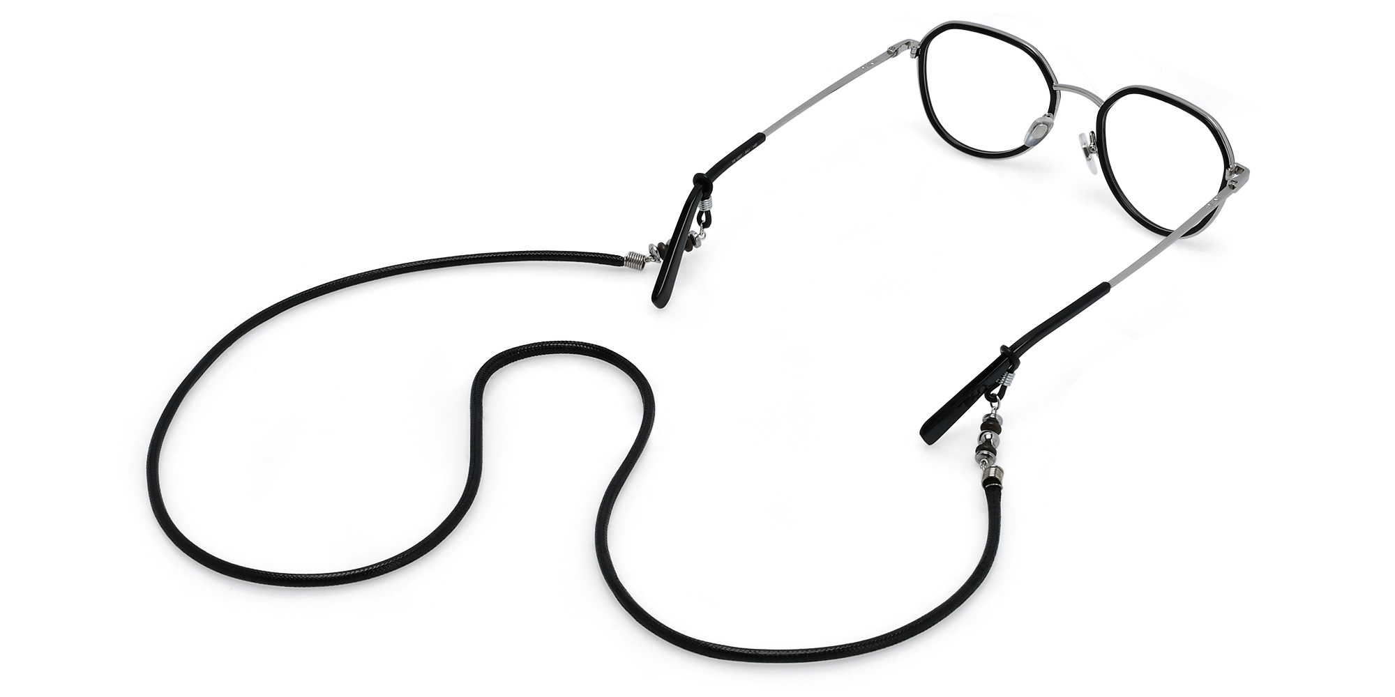 سلسلة نظارات من الجلد الصناعي الاسود من ذا ريتشي ديستريكت - صورة المنتج 4