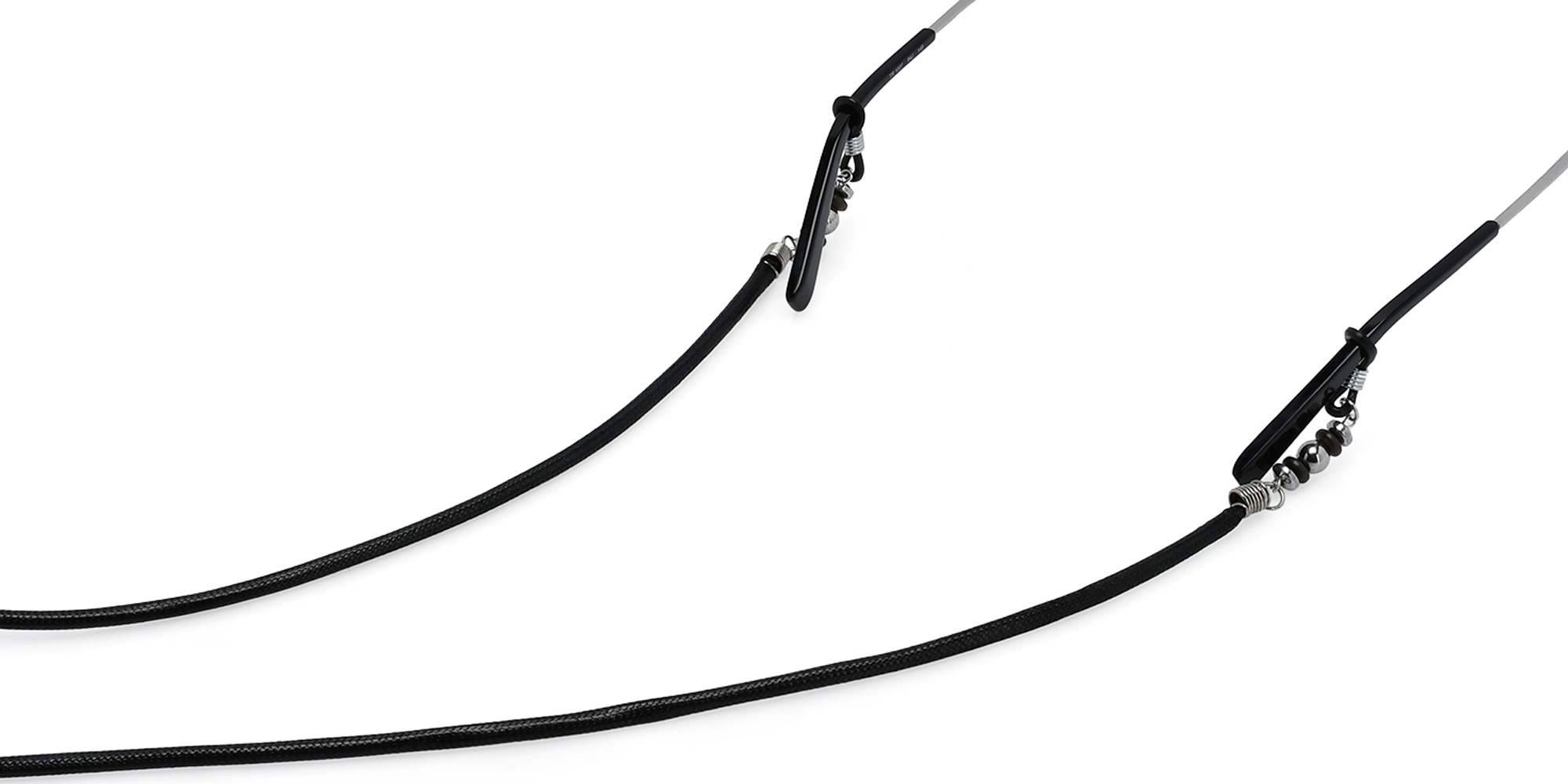 The RICCI DISTRICT Black Faux Leather Rope Glasses Chain – Product Photo 3