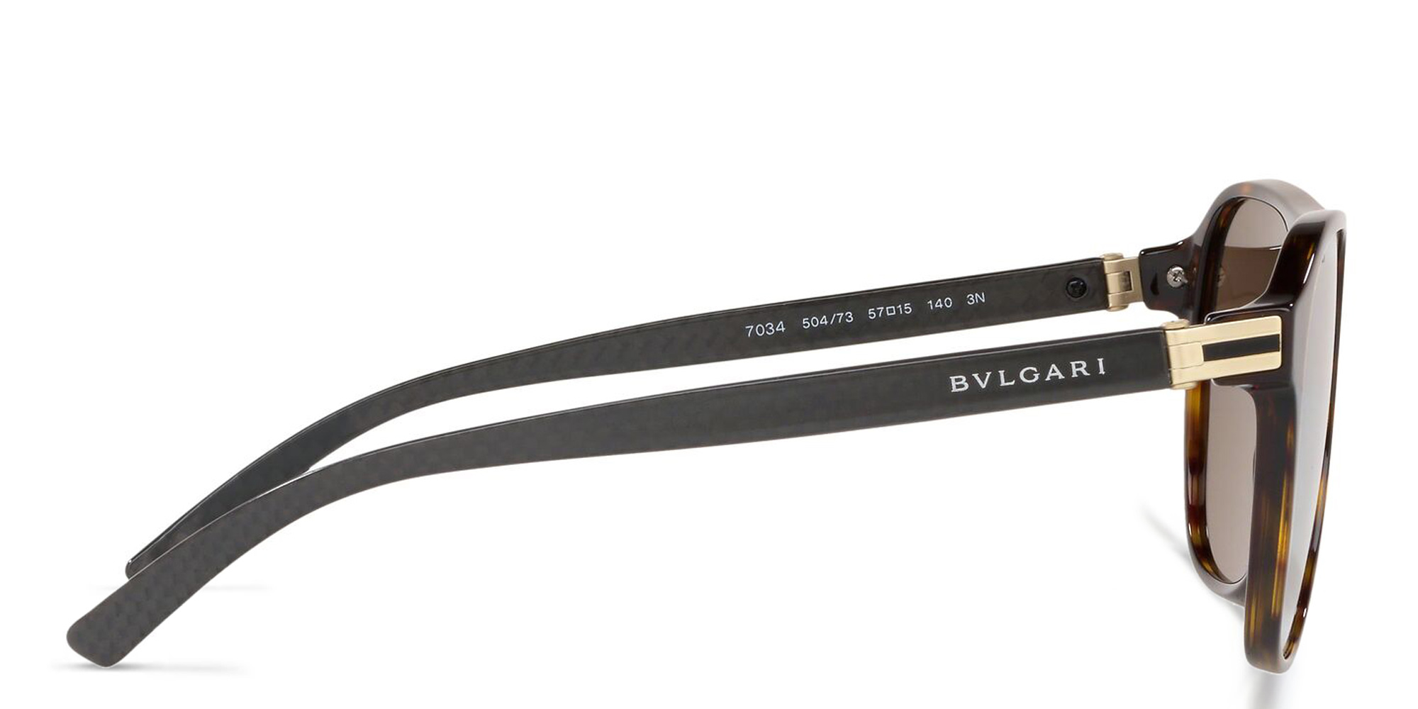 BVLGARI Pilot Sunglasses in Dark Havana – Product Photo 3