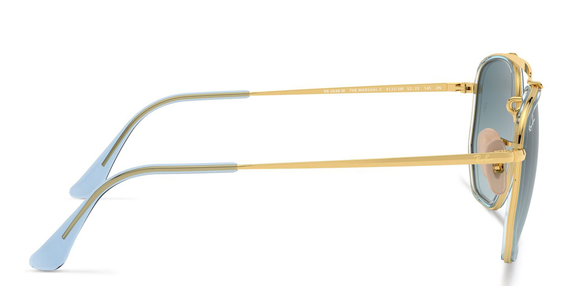 نظارة شمسية ذا مارشال II بإطار سداسي غير منتظم للجنسين من راي بان بلون ذهبي - صورة المنتج 3