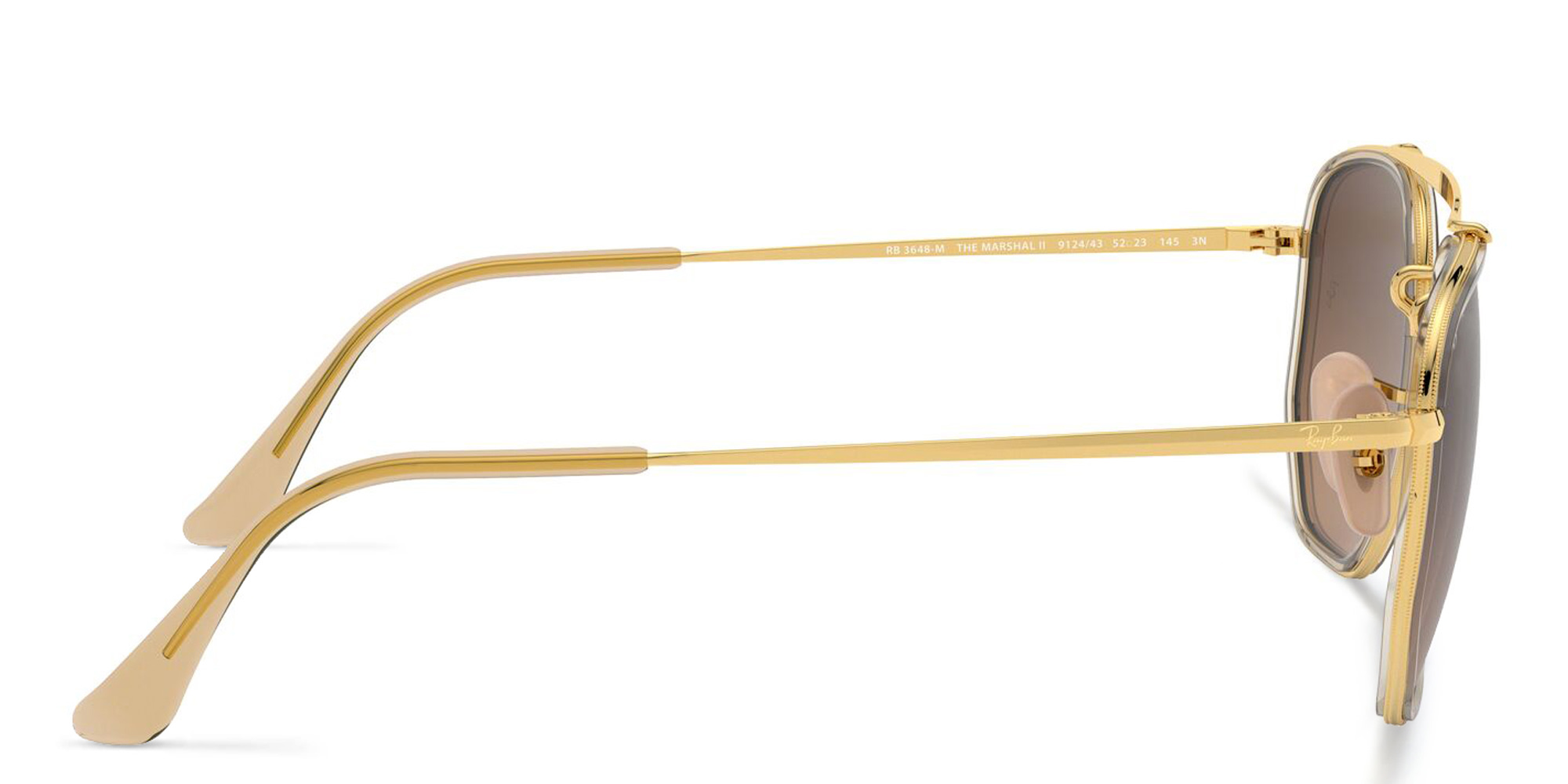 نظارة شمسية ذا مارشال II بإطار سداسي غير منتظم للجنسين من راي بان بلون ذهبي - صورة المنتج 3