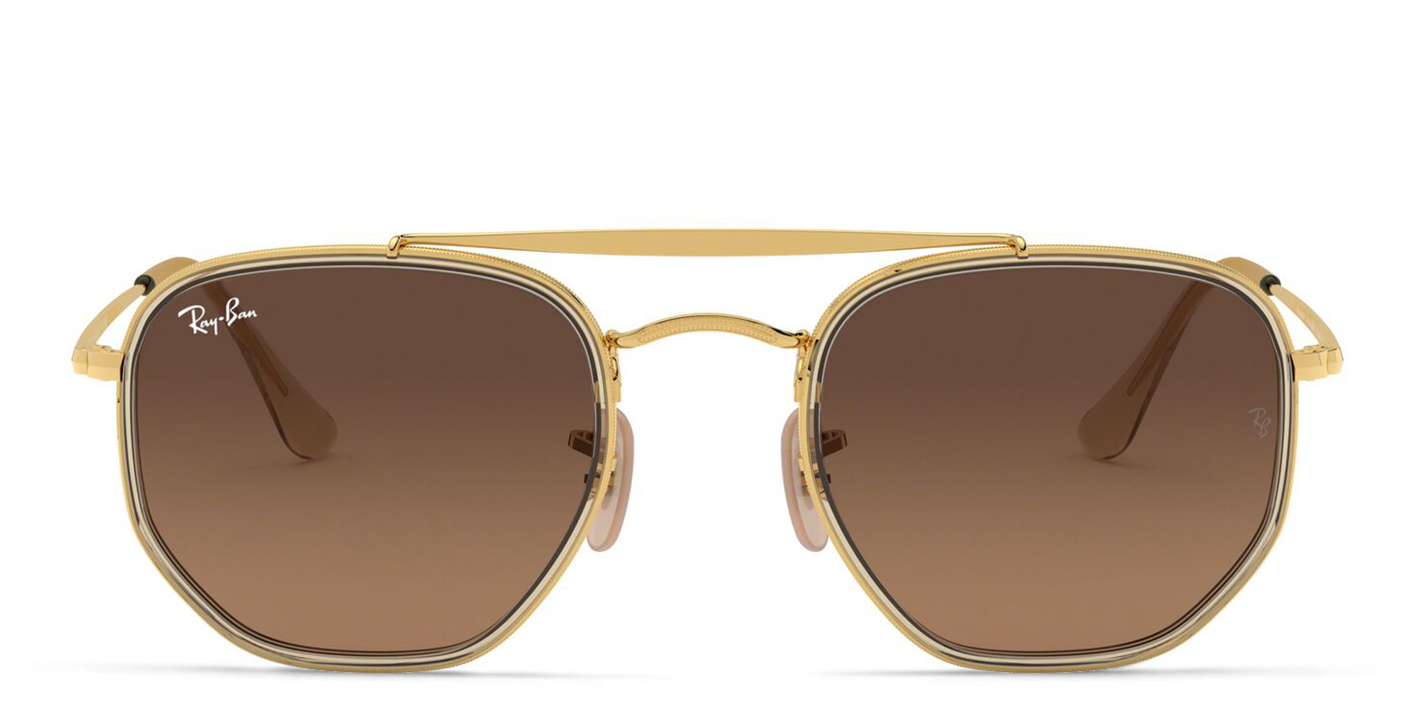 Ray-Ban The Marshal II Unisex Hexagonal Irregular Sunglasses in Gold – Product Photo 1