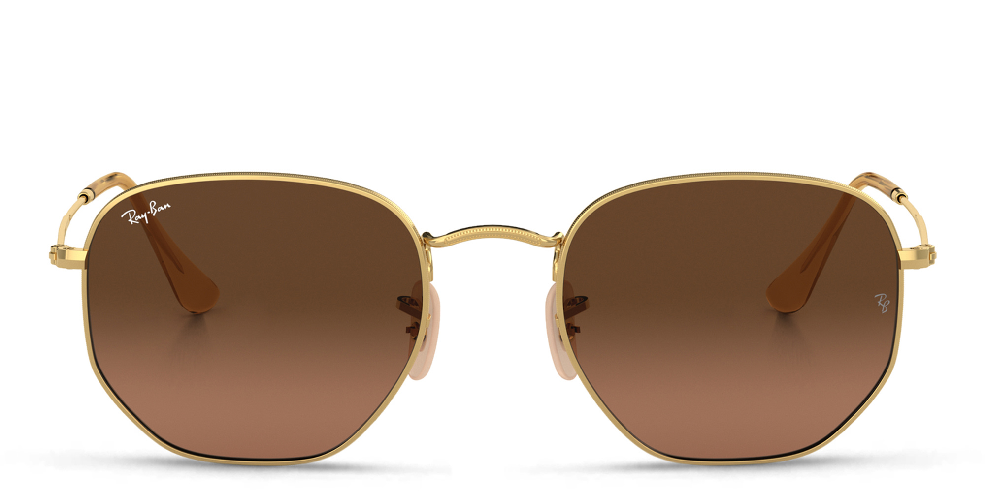 Ray-Ban Hexagonal Unisex Sunglasses in Gold – Product Photo 1