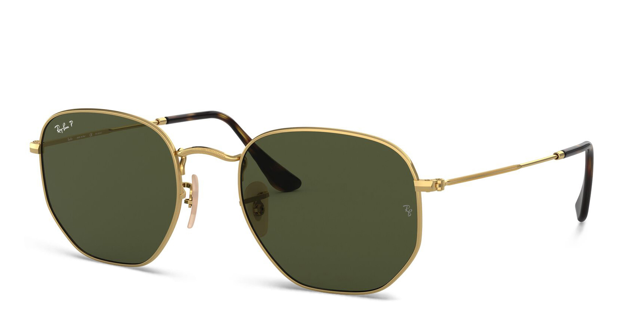 Ray-Ban Hexagonal Unisex Sunglasses in Gold – Product Photo 2