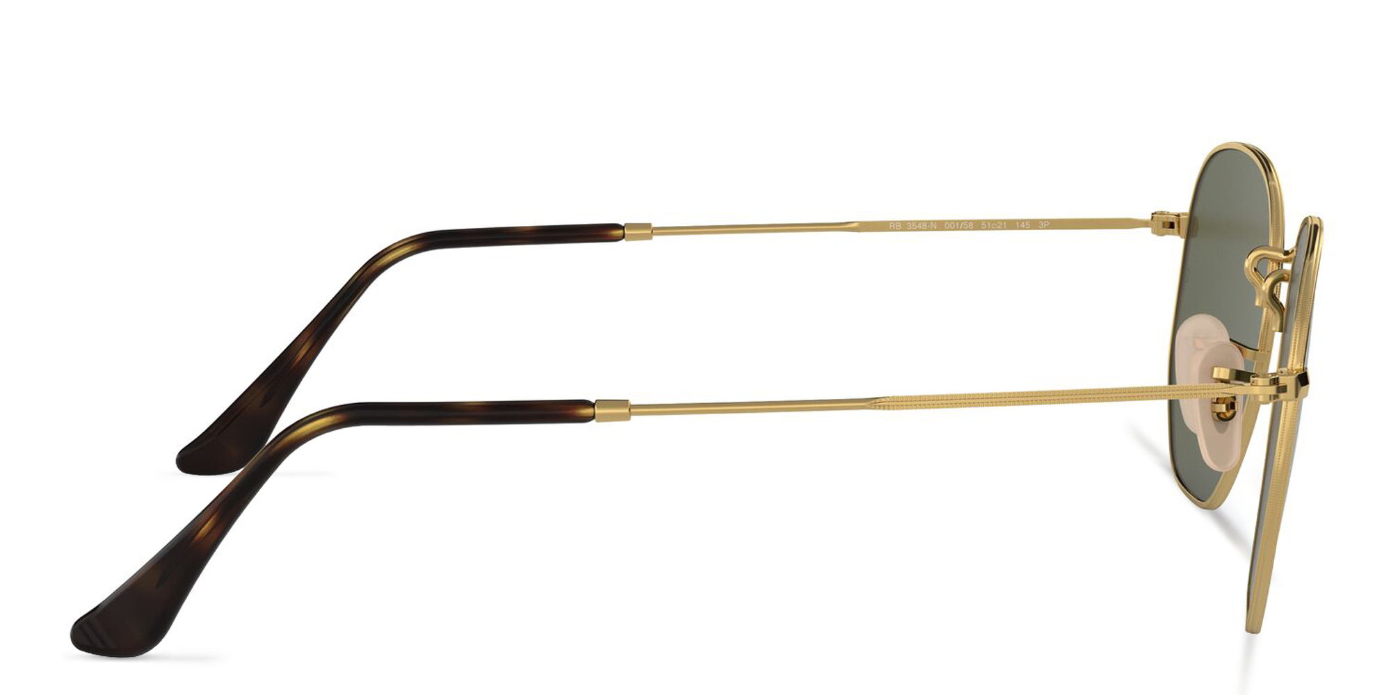 Ray-Ban Hexagonal Unisex Sunglasses in Gold – Product Photo 3