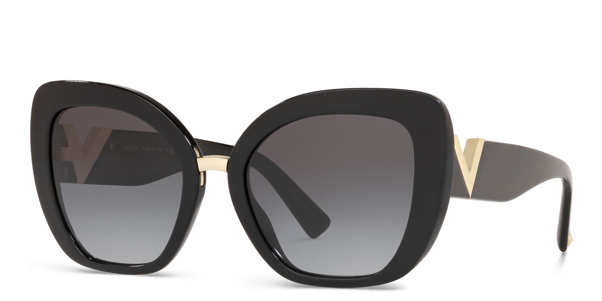 VALENTINO Cat Eye Sunglasses in Black – Product Photo 2