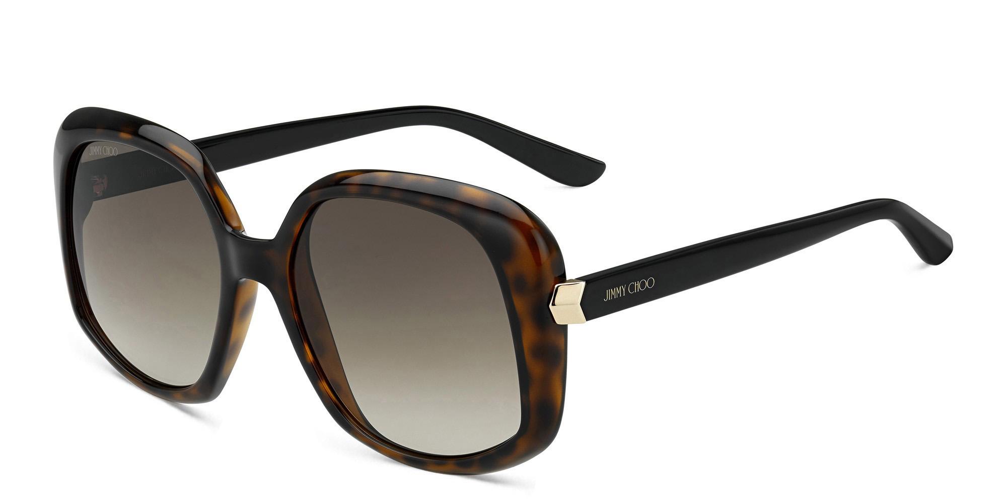JIMMY CHOO Amada/S Square Sunglasses in Havana – Product Photo 2