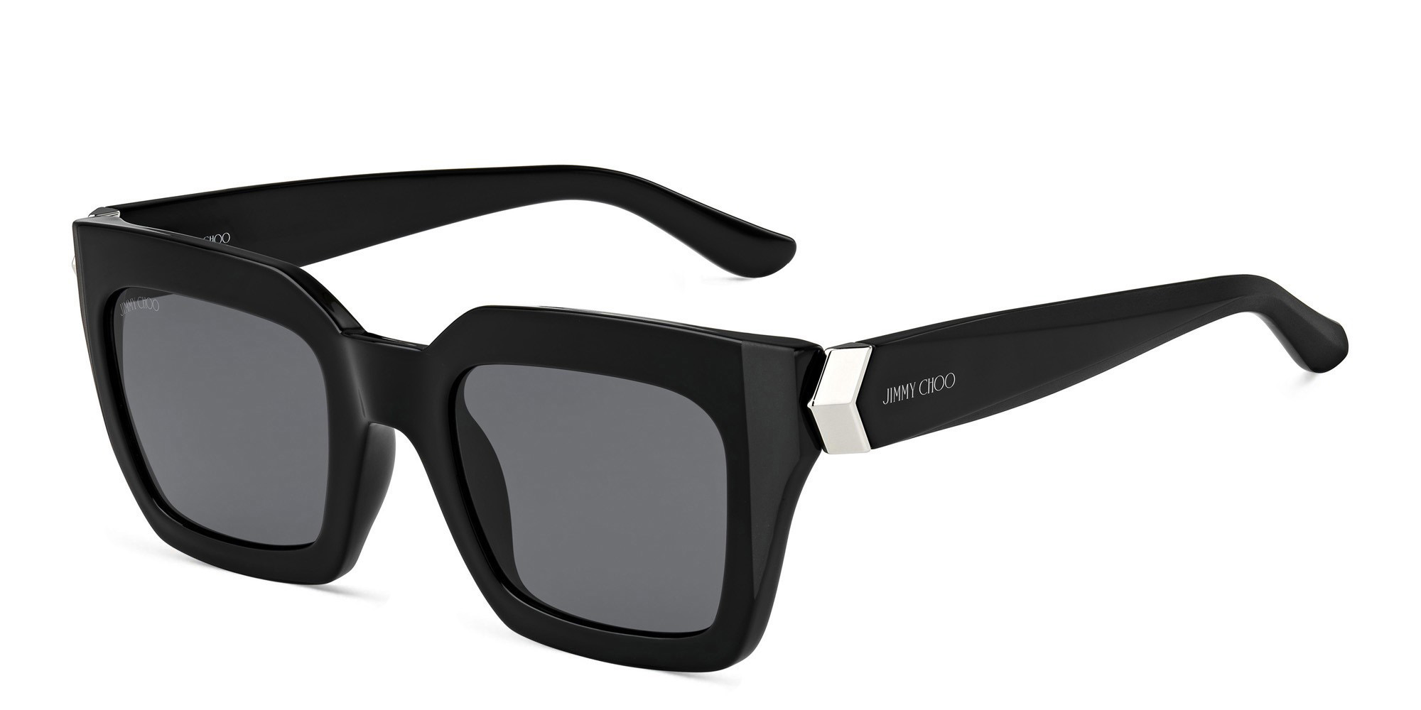 JIMMY CHOO Maika/S Square Sunglasses in Black – Product Photo 2