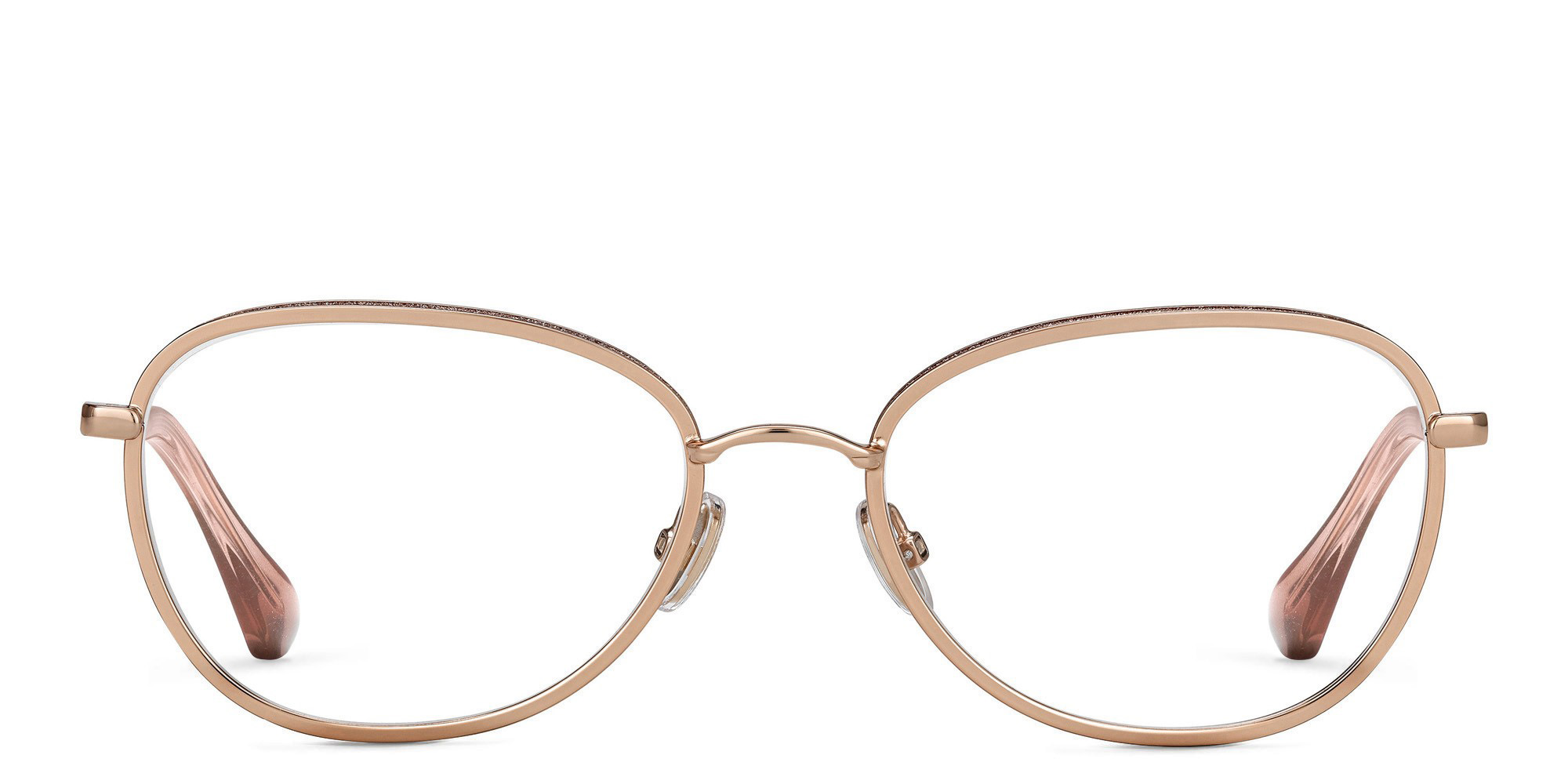 JIMMY CHOO Round Eyeglasses in Gold Pink – Product Photo 1