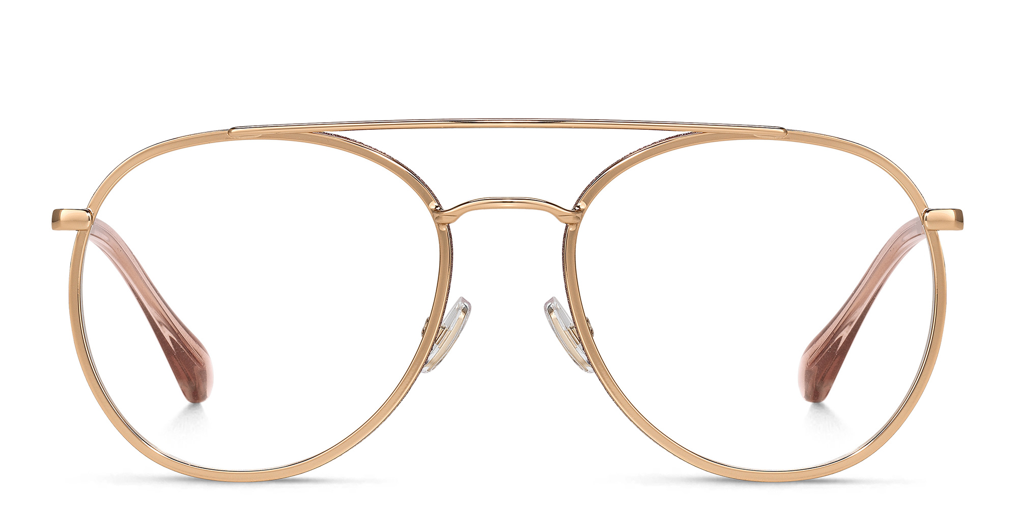 JIMMY CHOO Round Eyeglasses in Gold Pink – Product Photo 1