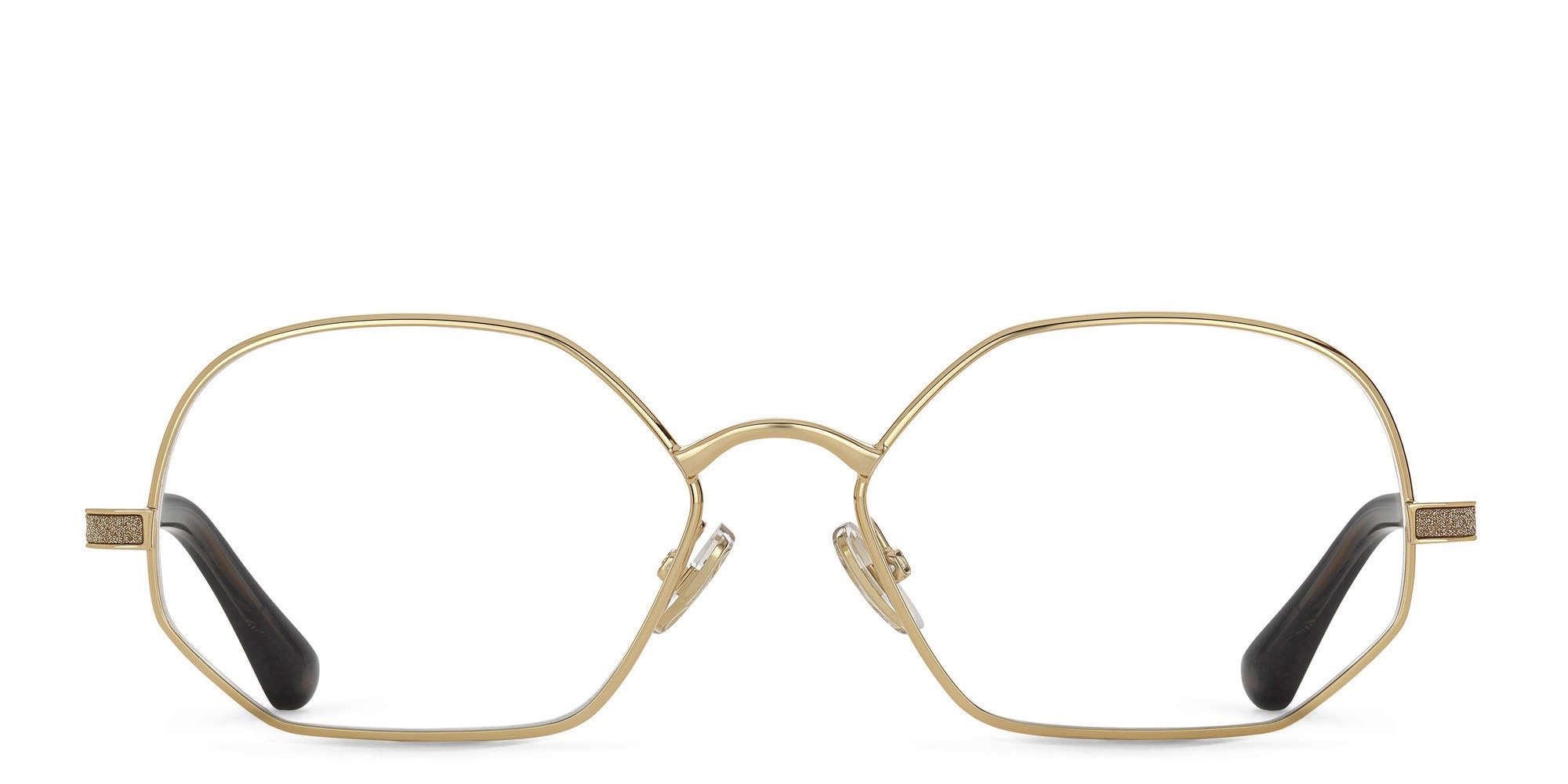 JIMMY CHOO Irregular Eyeglasses in Gold Grey – Product Photo 1