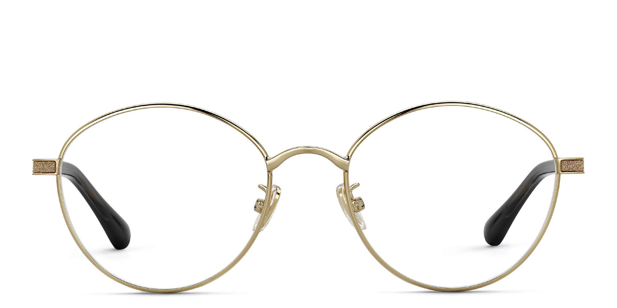 JIMMY CHOO Round Eyeglasses in Gold Grey – Product Photo 1