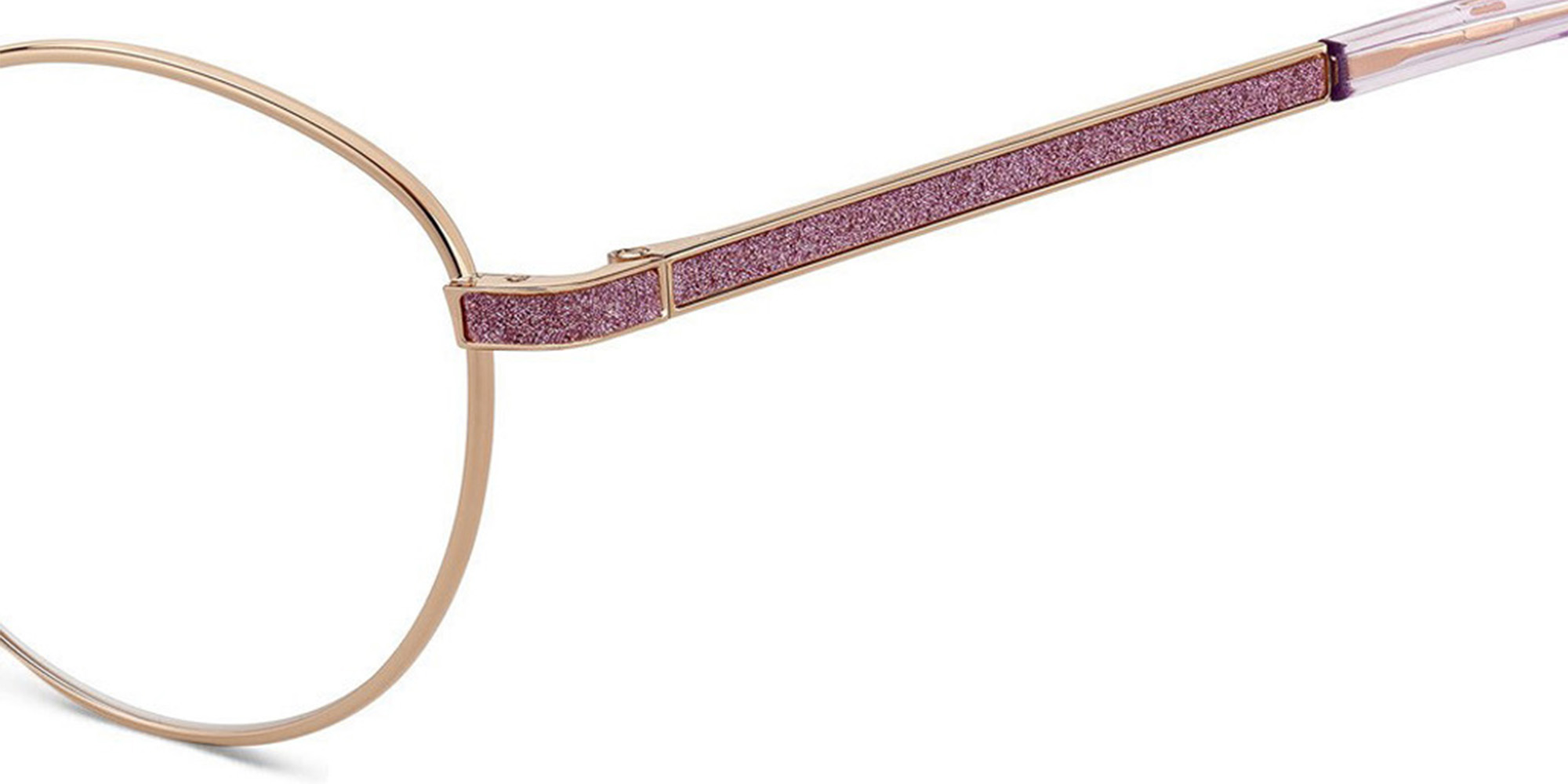 JIMMY CHOO Round Eyeglasses in Gold Violet – Product Photo 3