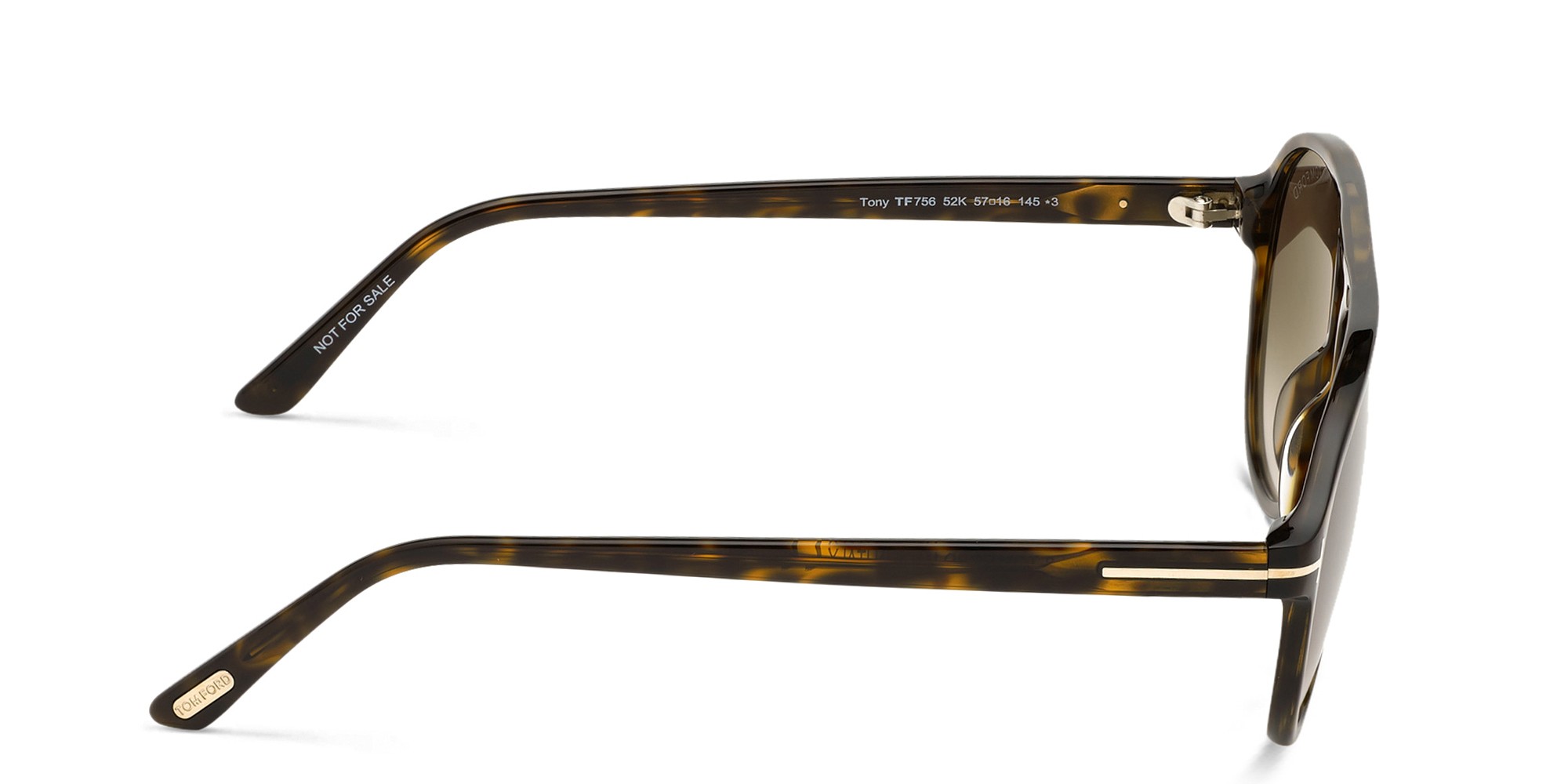 TOM FORD Aviator Sunglasses in Dark Havana – Product Photo 3