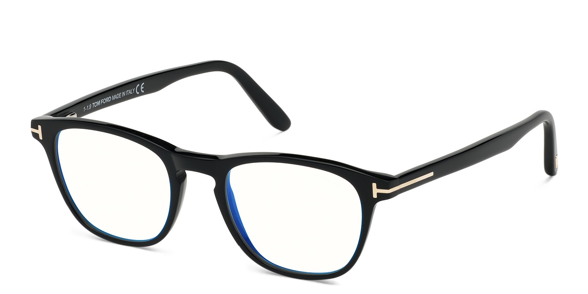 TOM FORD Square Eyeglasses in Shiny Black – Product Photo 2