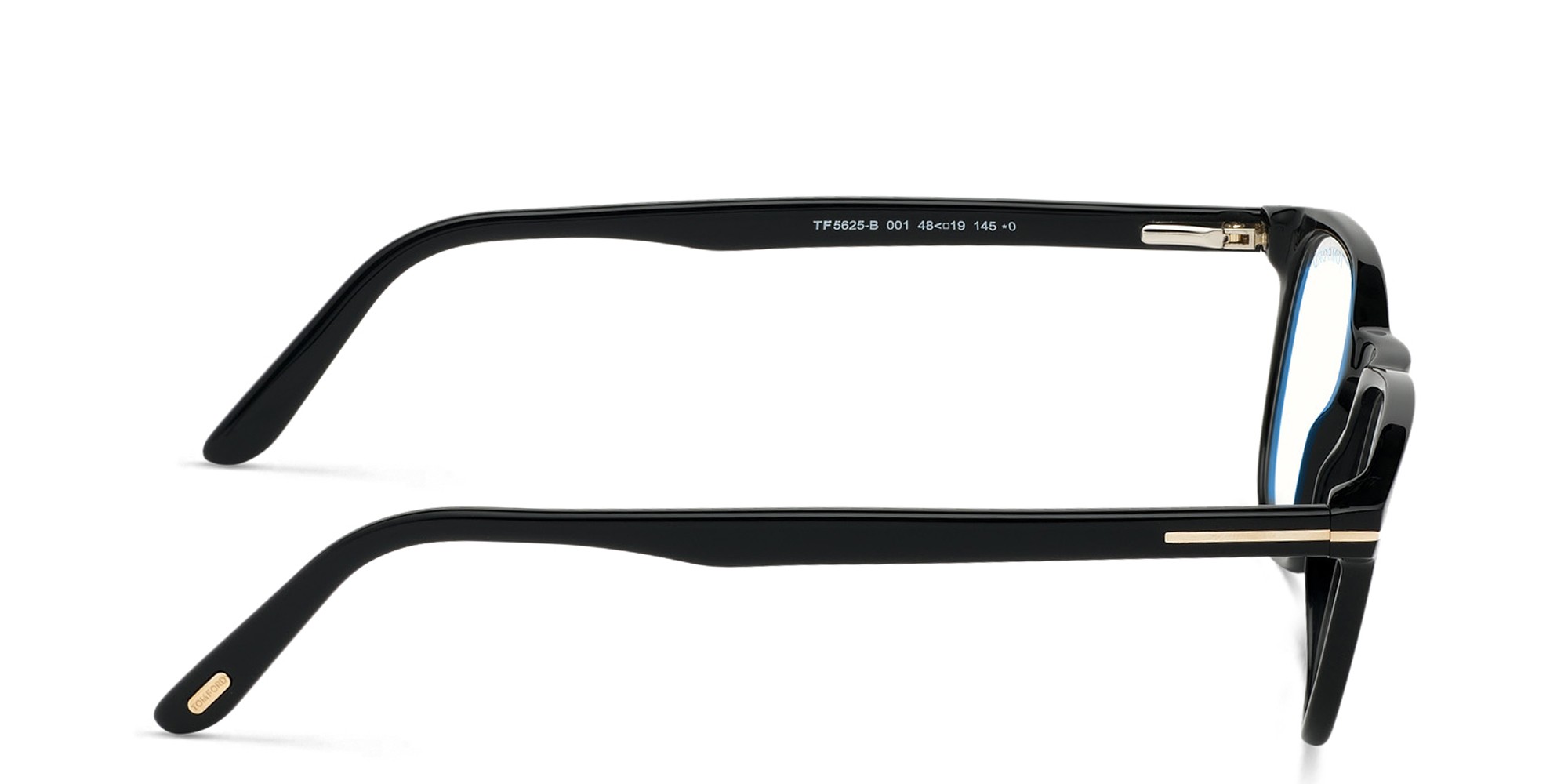 TOM FORD Square Eyeglasses in Shiny Black – Product Photo 3