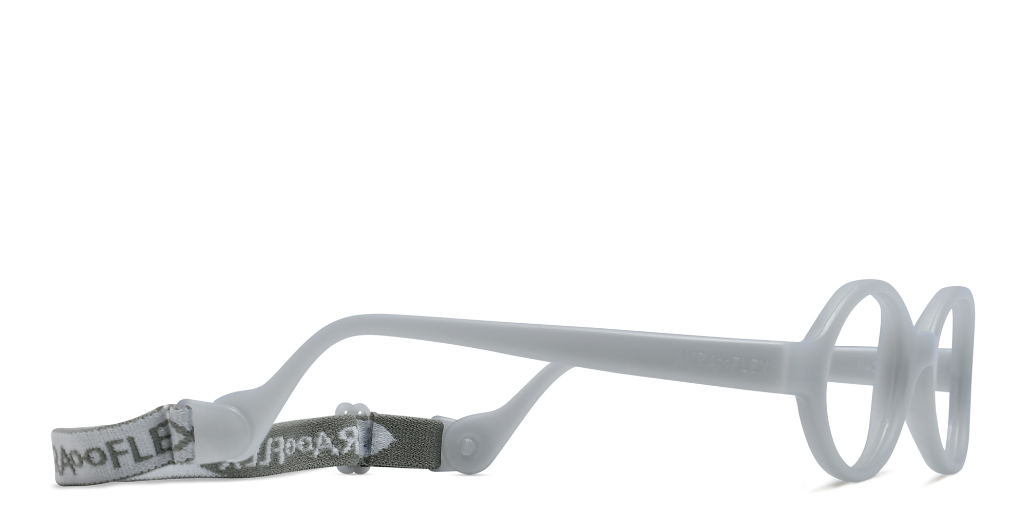 Mira Flex Kids Round Eyeglasses in Grey – Product Photo 3