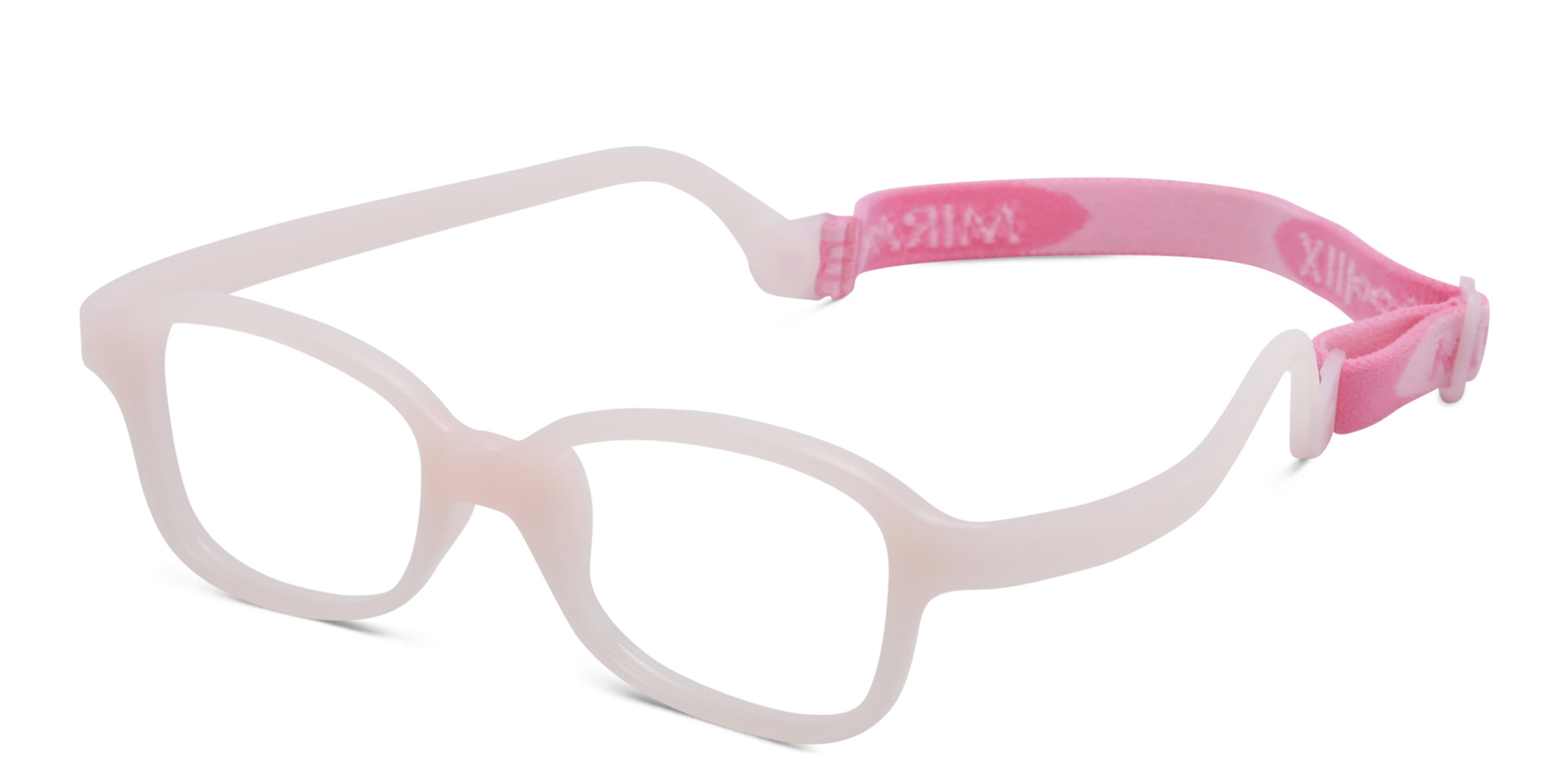 Shop Mira Flex Kids Square Eyeglasses in Light Pink online.
