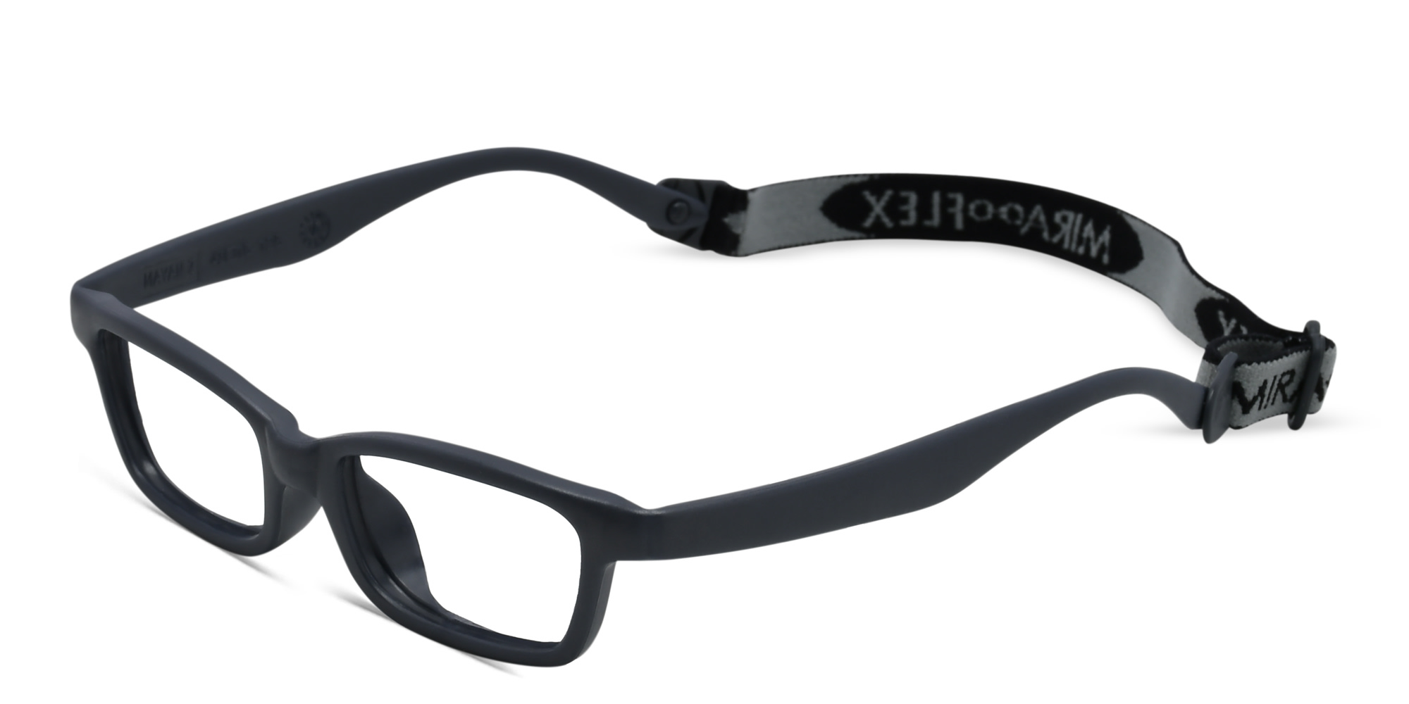 Mira Flex Kids Rectangle Eyeglasses in Grey – Product Photo 2