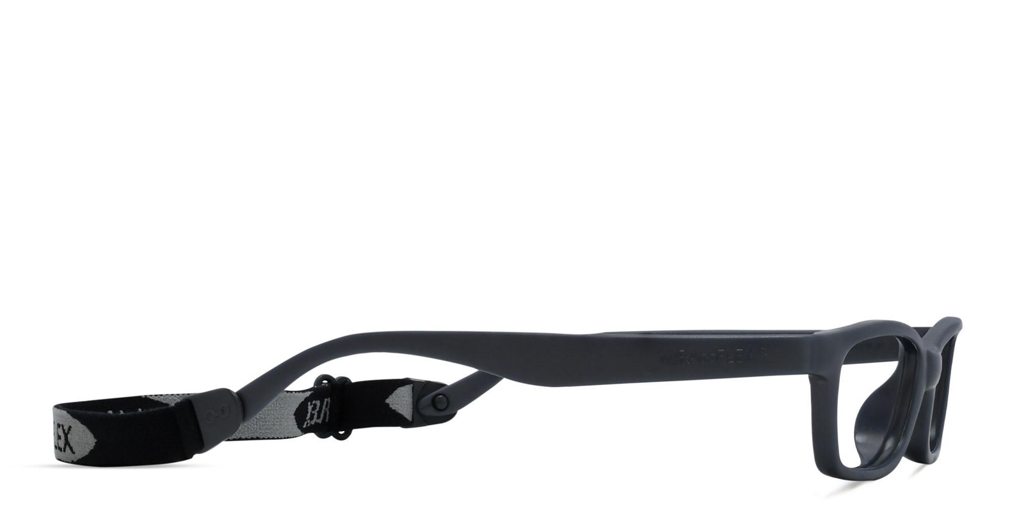 Mira Flex Kids Rectangle Eyeglasses in Grey – Product Photo 3