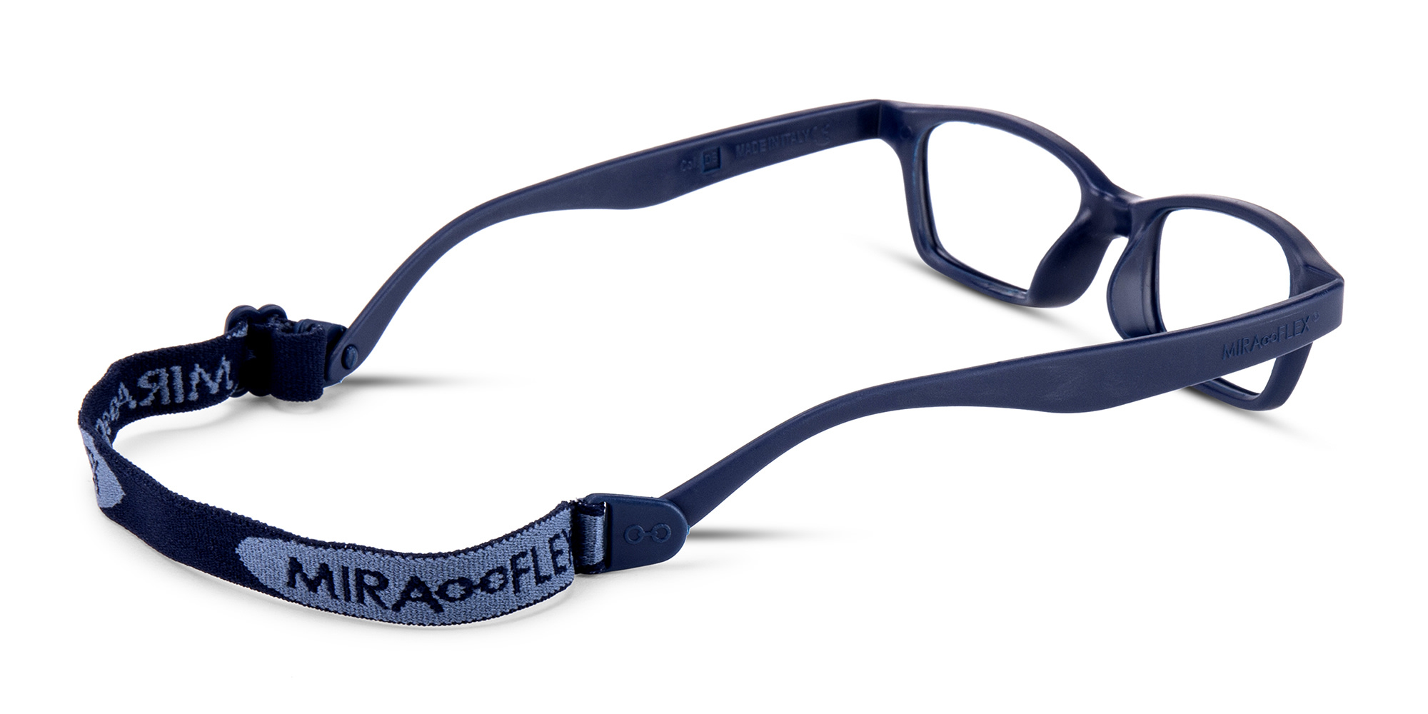 Shop Mira Flex Kids Rectangle Eyeglasses in Dark Blue online.