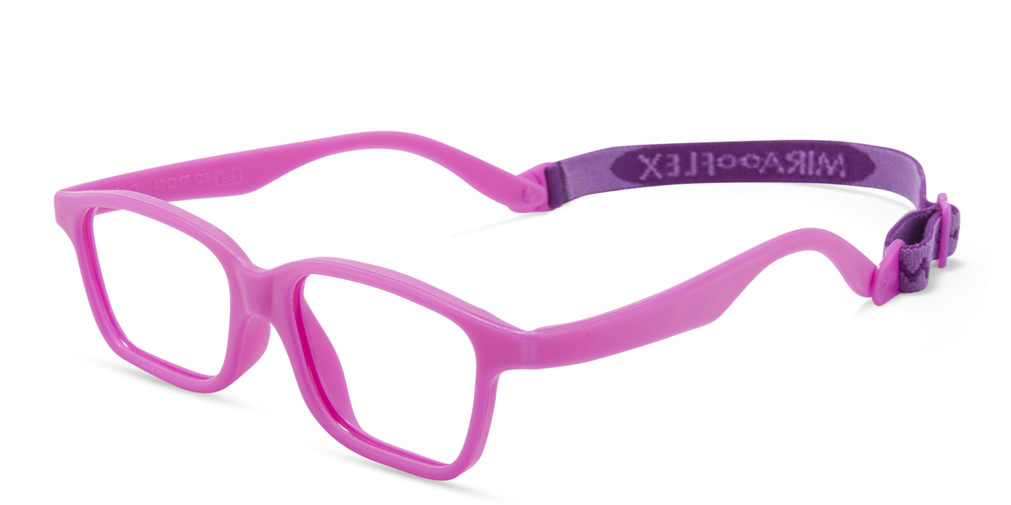 Shop Mira Flex Kids Rectangle Eyeglasses in Pink online.