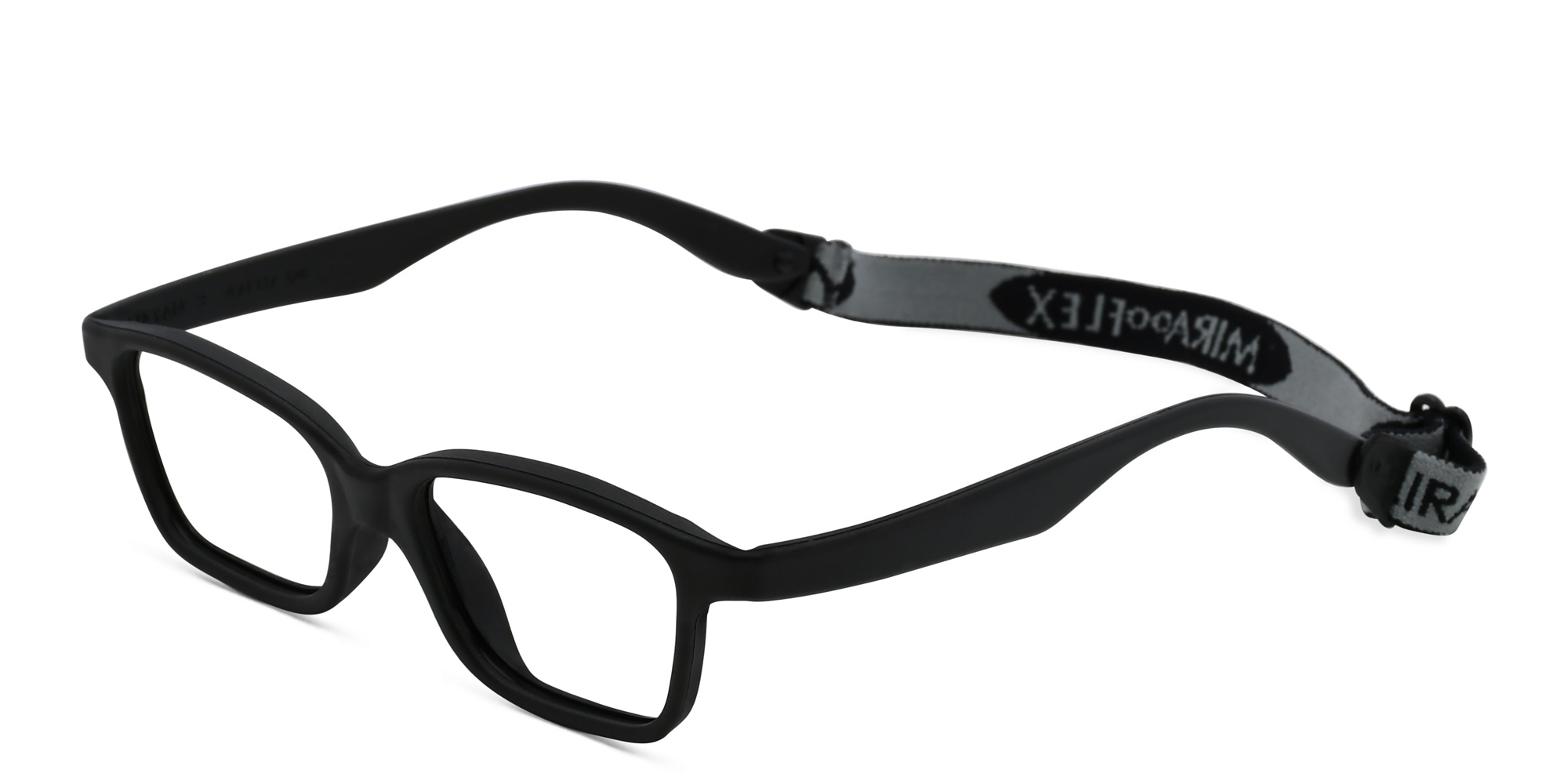Mira Flex Kids Rectangle Eyeglasses in Black – Product Photo 2