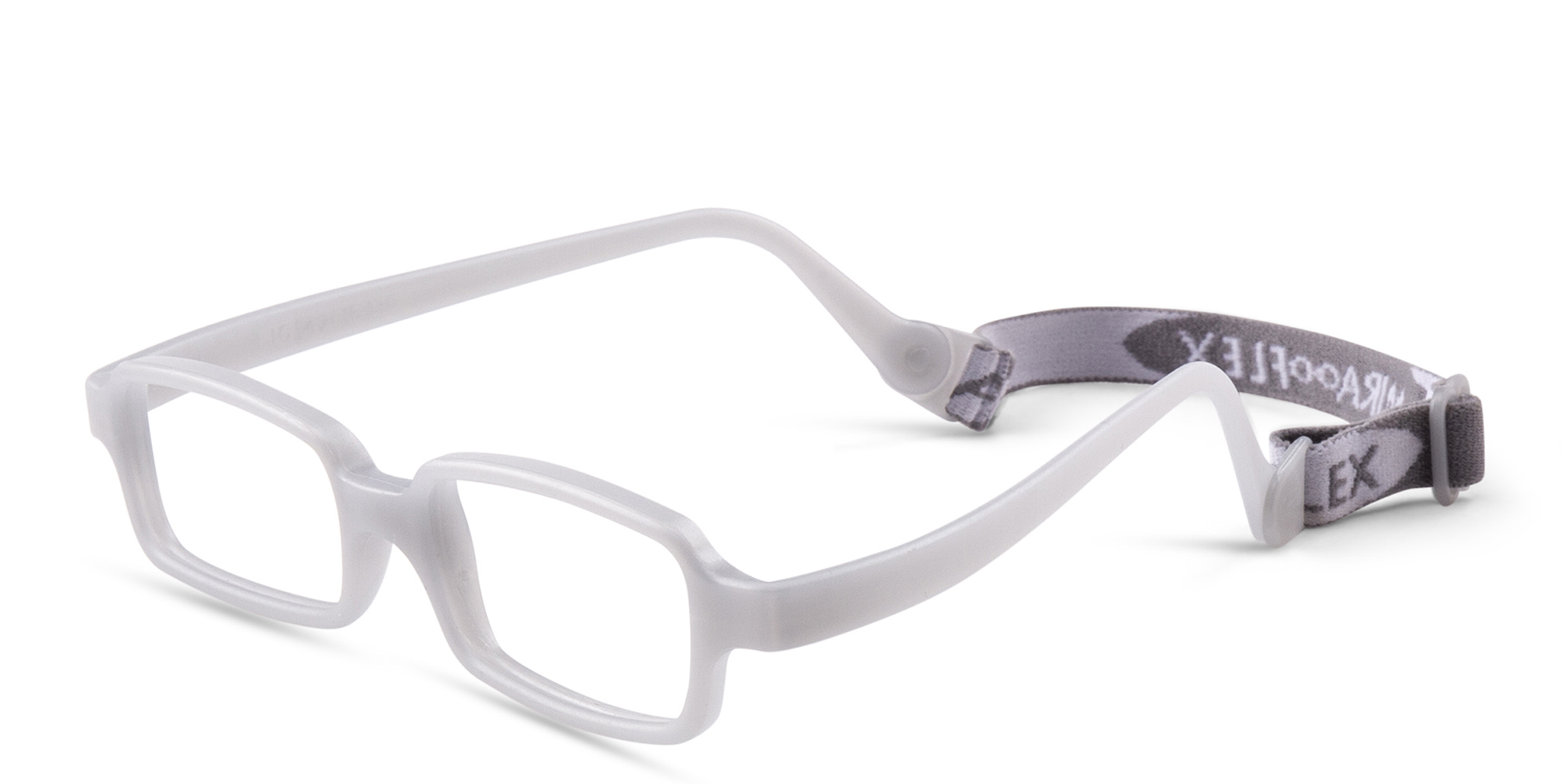 Mira Flex Kids Rectangle Eyeglasses in Grey – Product Photo 2