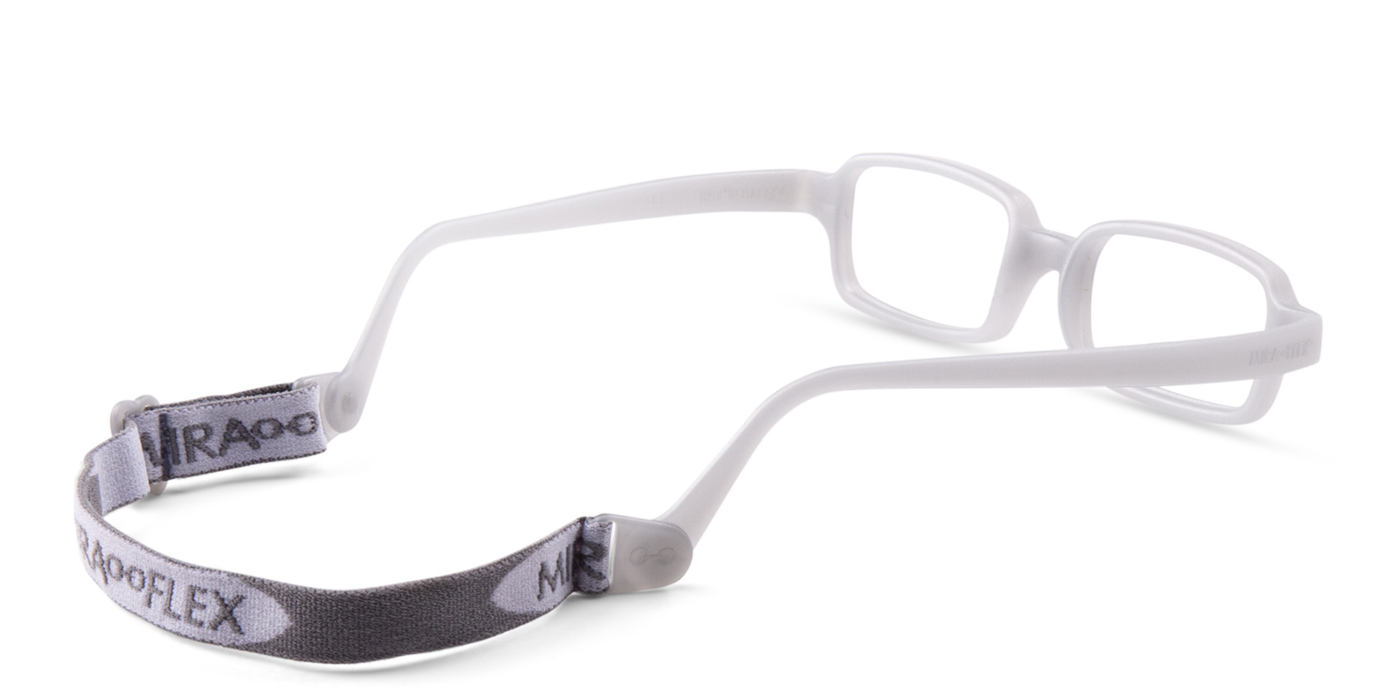 Mira Flex Kids Rectangle Eyeglasses in Grey – Product Photo 3