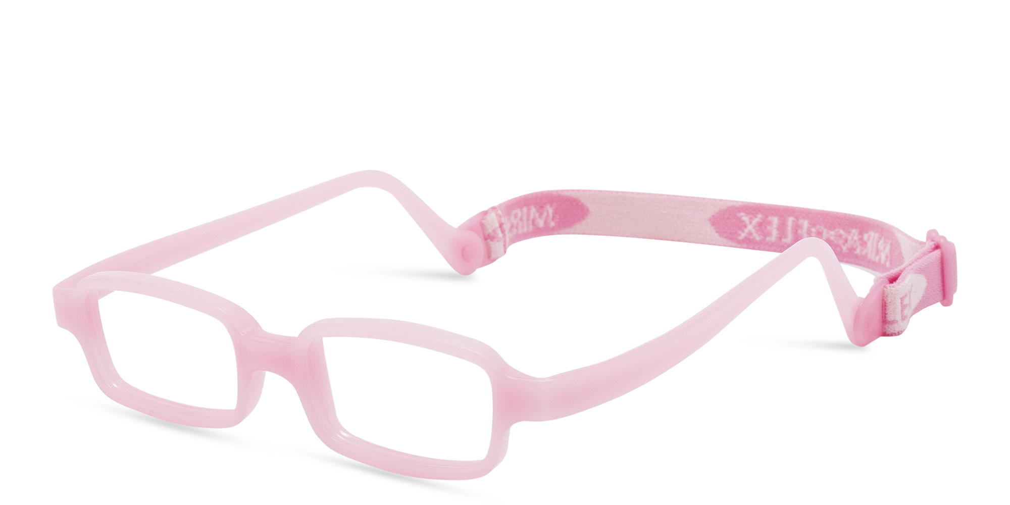 Shop Mira Flex Kids Rectangle Eyeglasses in Pink online.