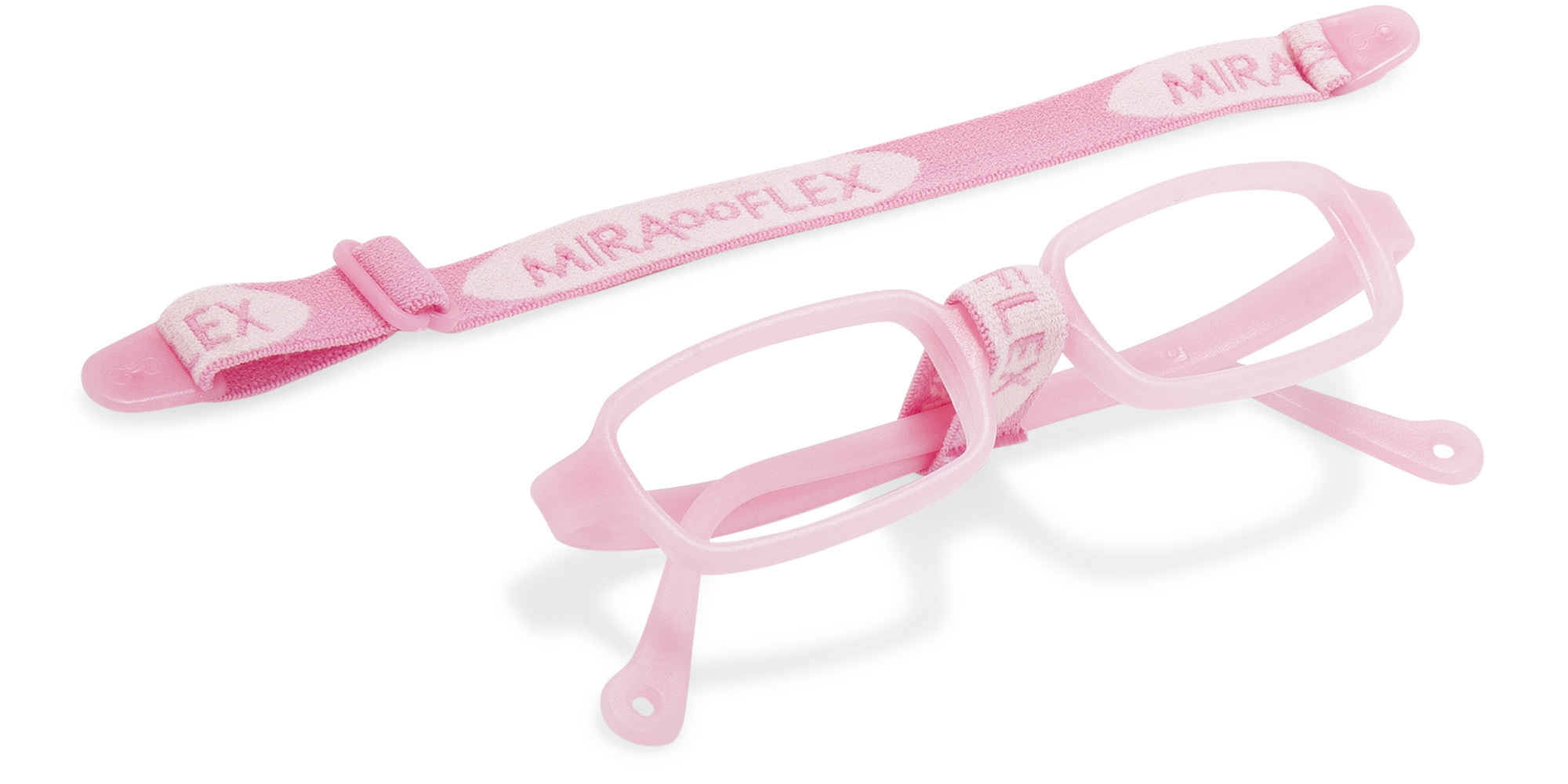 Shop Mira Flex Kids Rectangle Eyeglasses in Pink online.